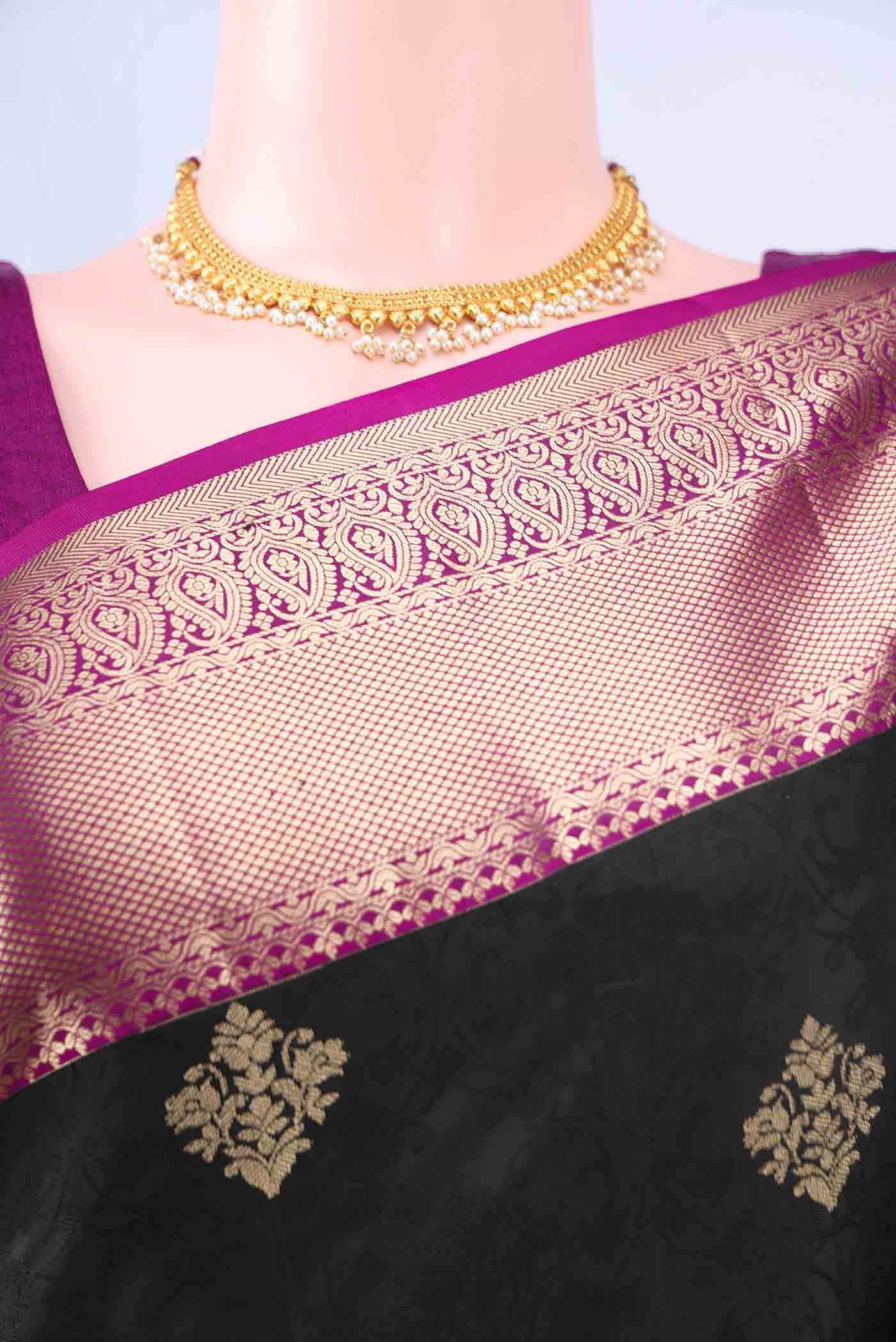 Black Soft Silk Saree