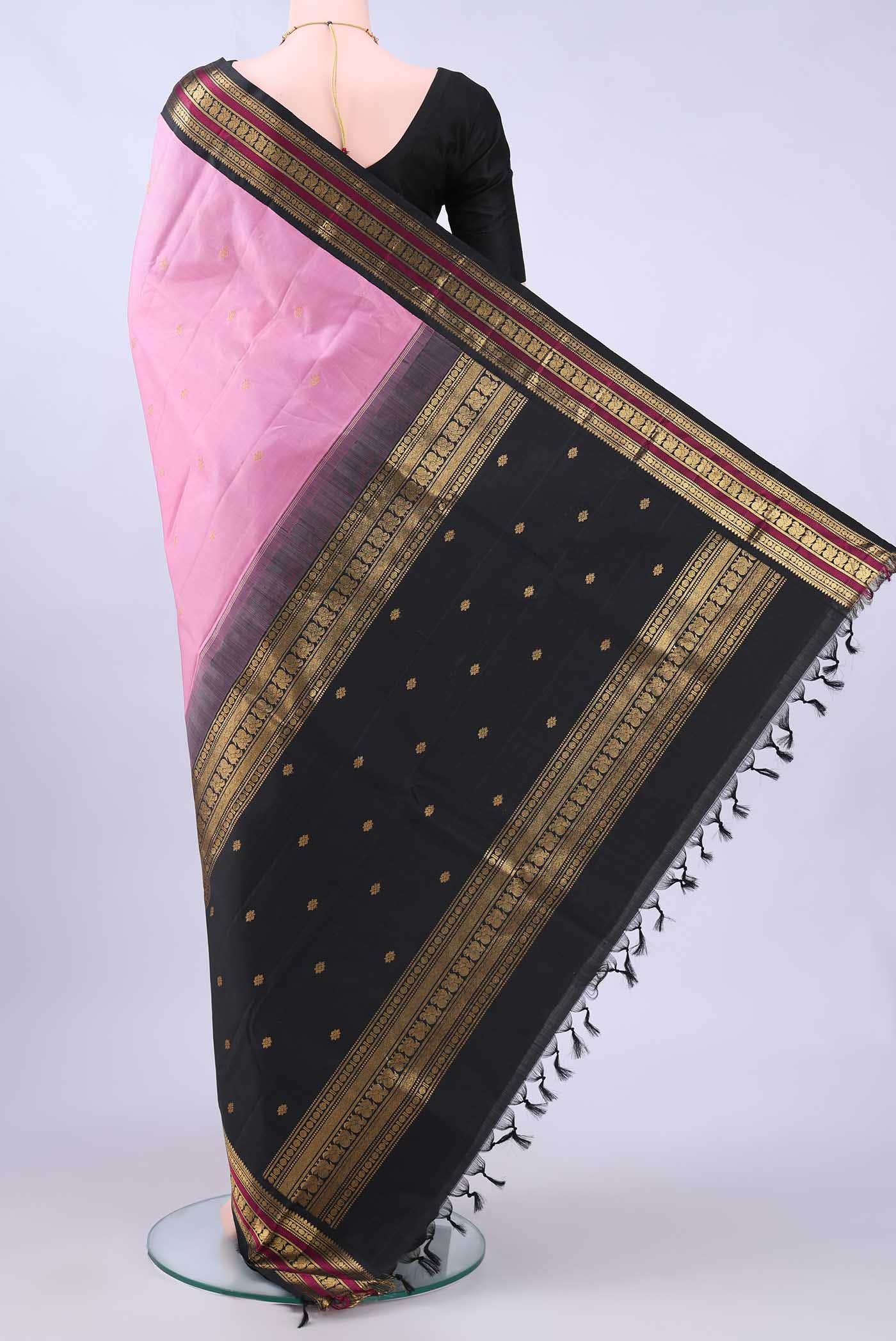 Pink Kanchipuram Silk Saree
