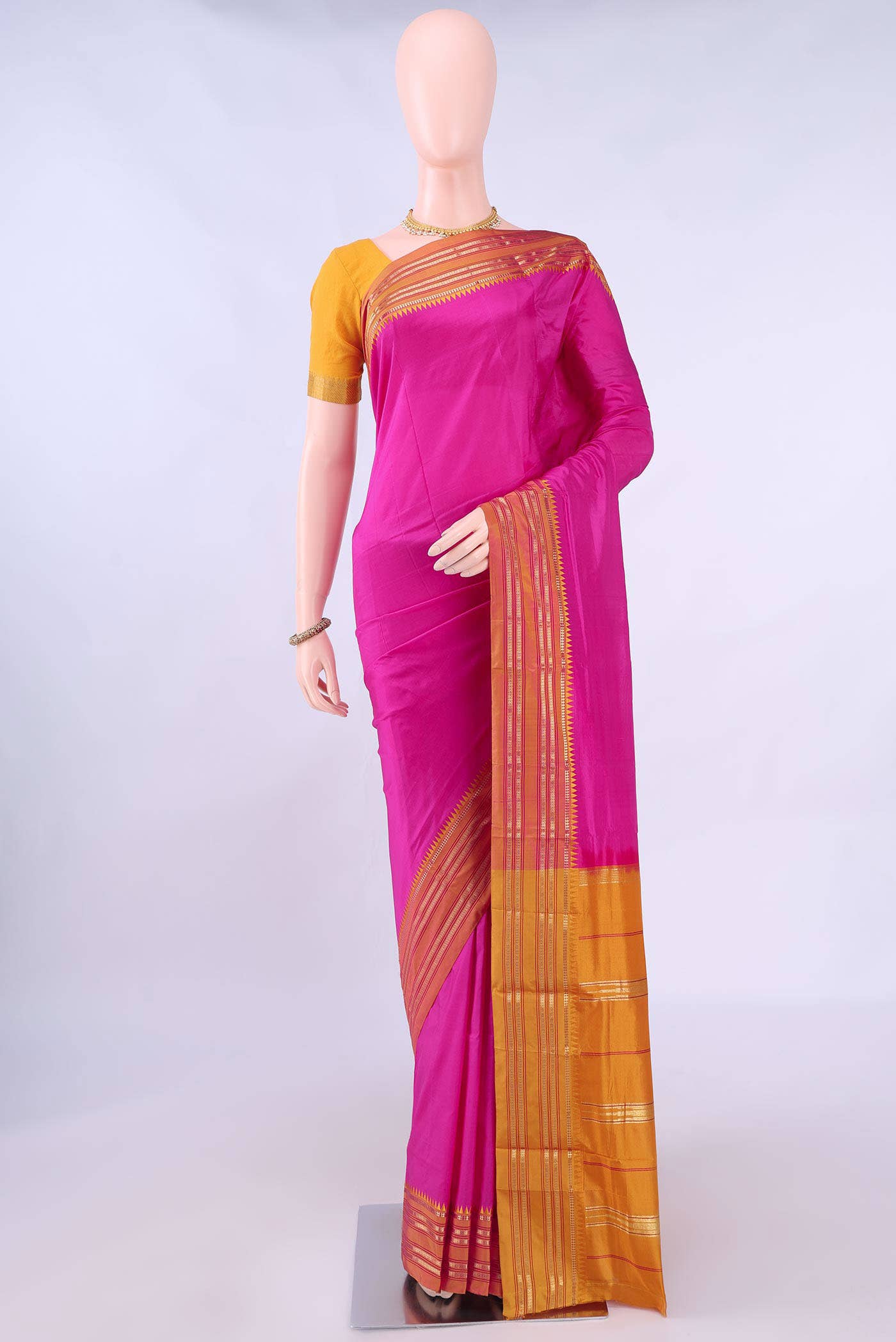 no Dual Tone Narayanpet Silk Saree