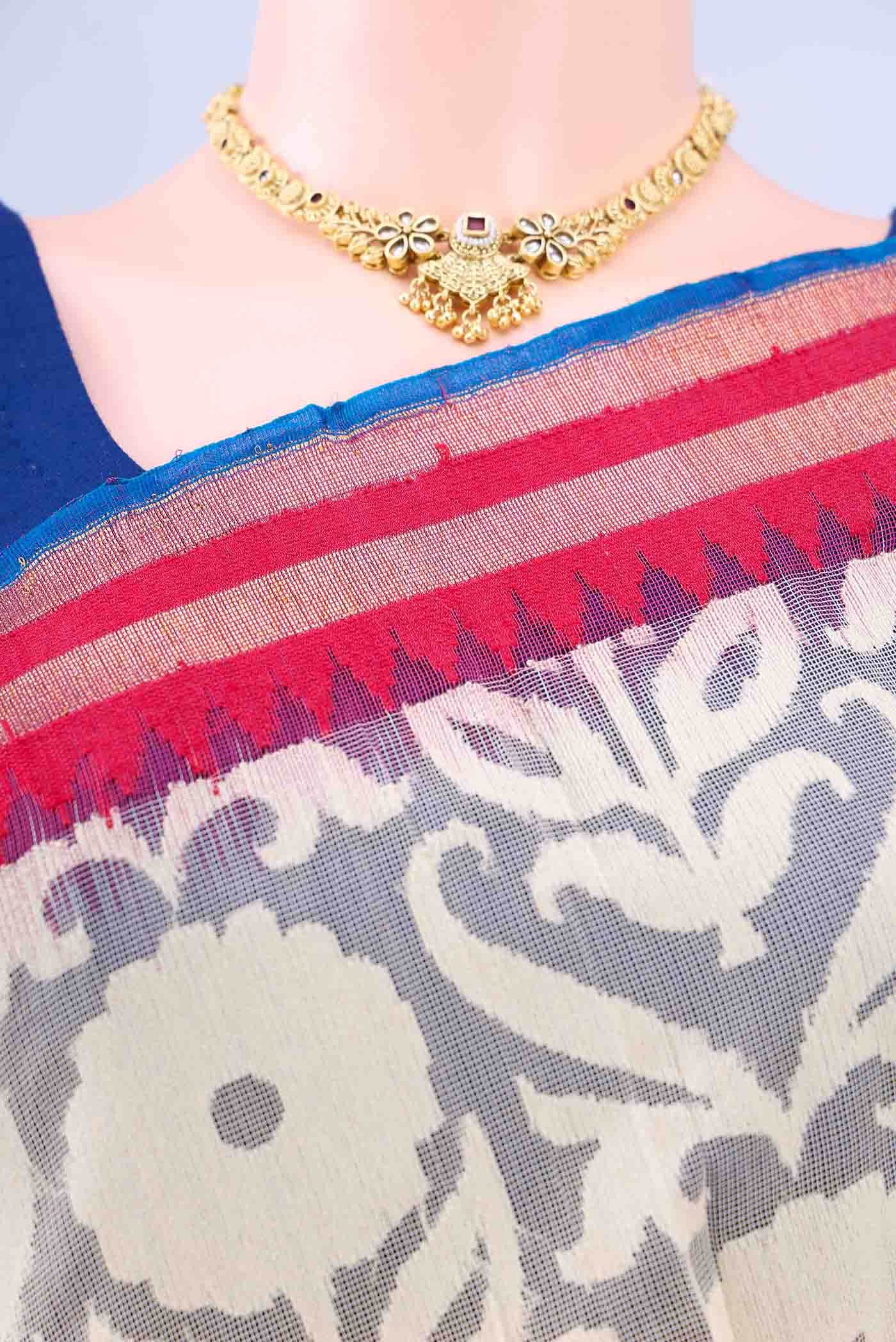 Cream Banarasi Saree