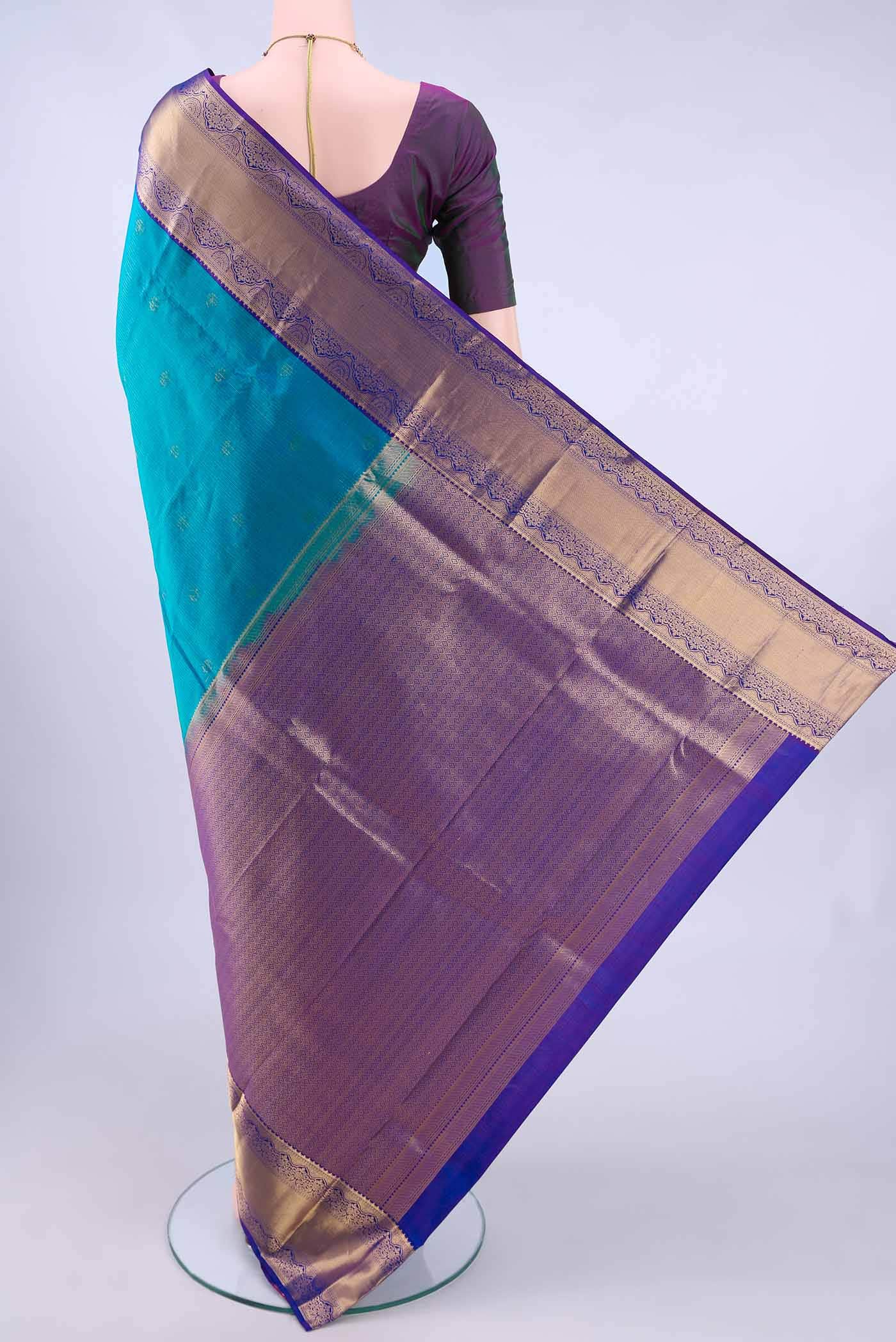 Blue Kanchipuram Silk Saree