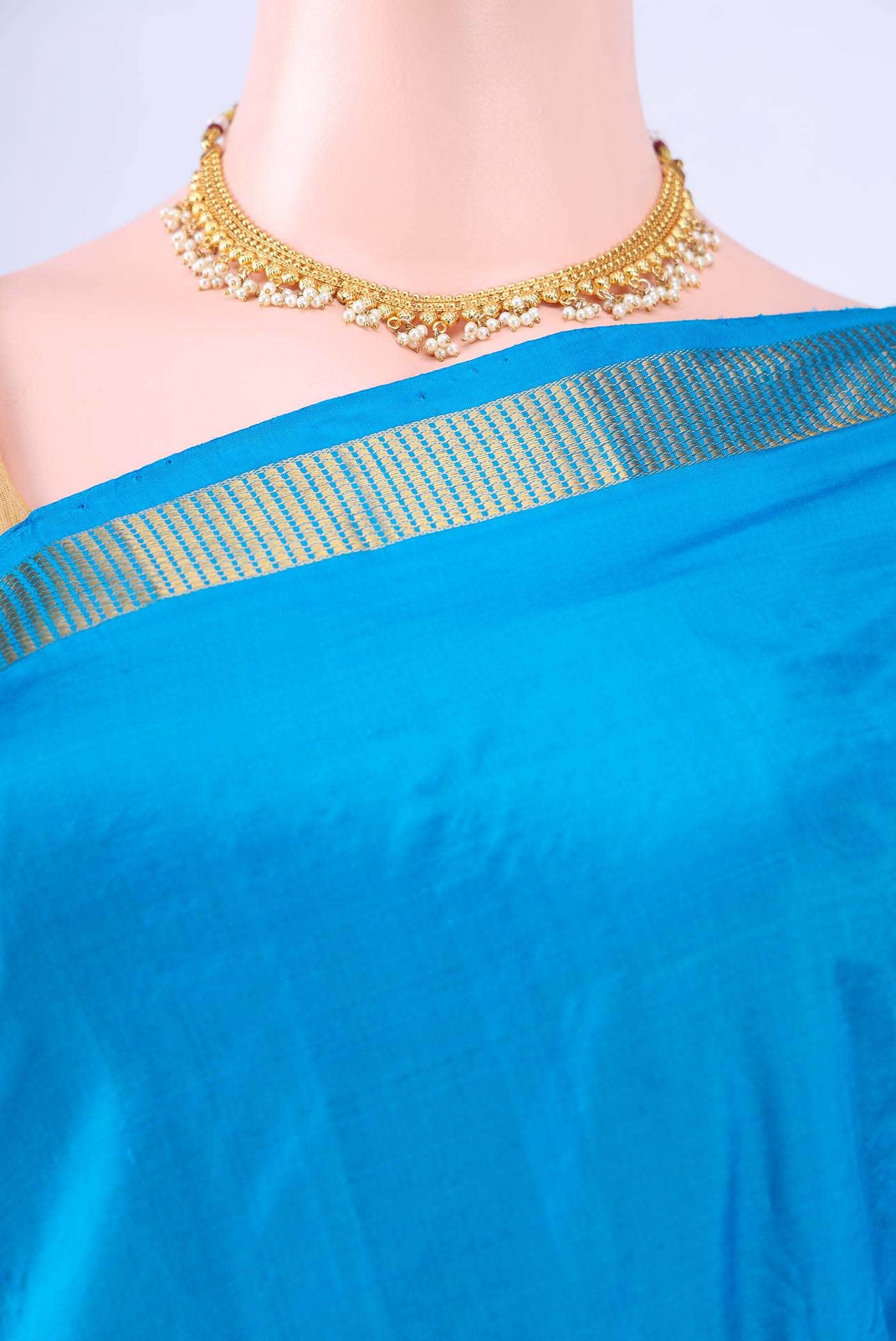 Blue Kanchipuram Saree