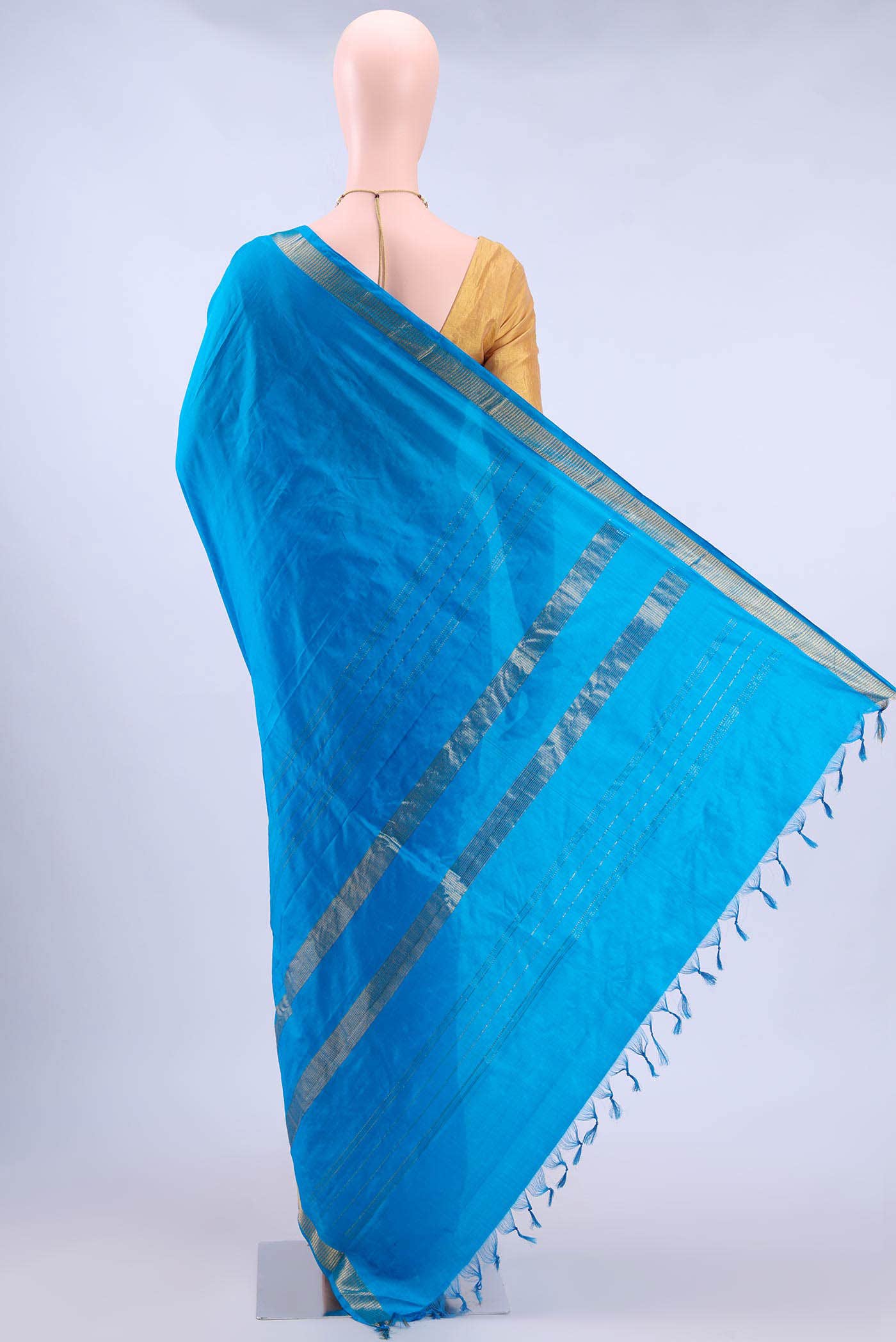 Blue Kanchipuram Saree