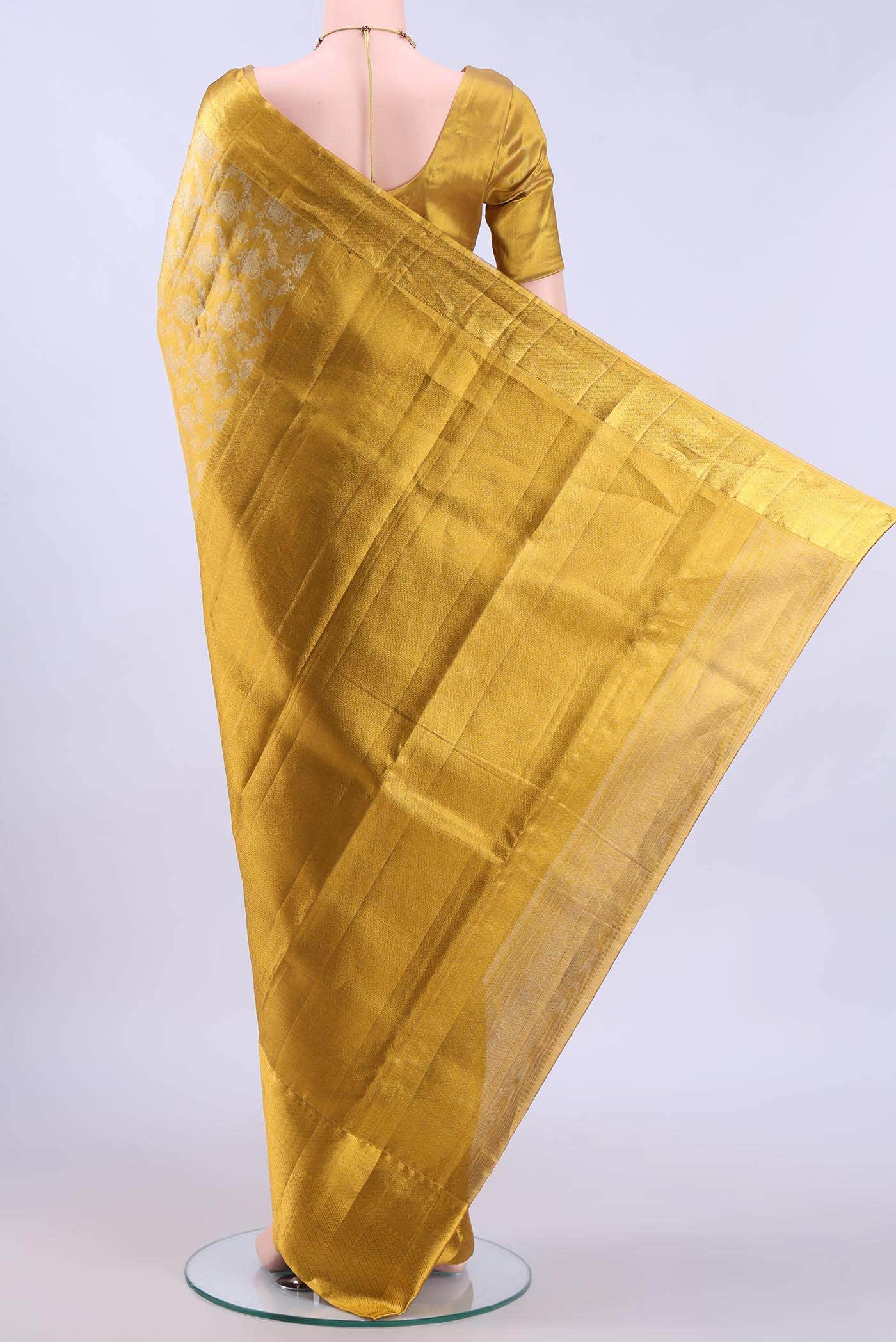 Gold Kanchipuram Silk Saree