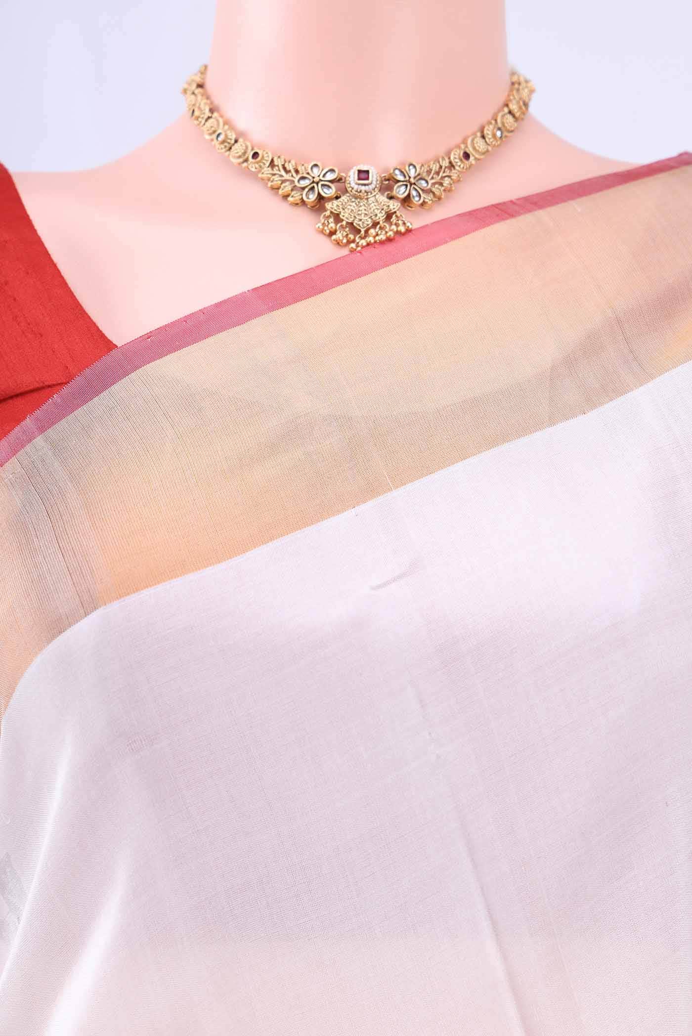 White Uppada Silk Saree