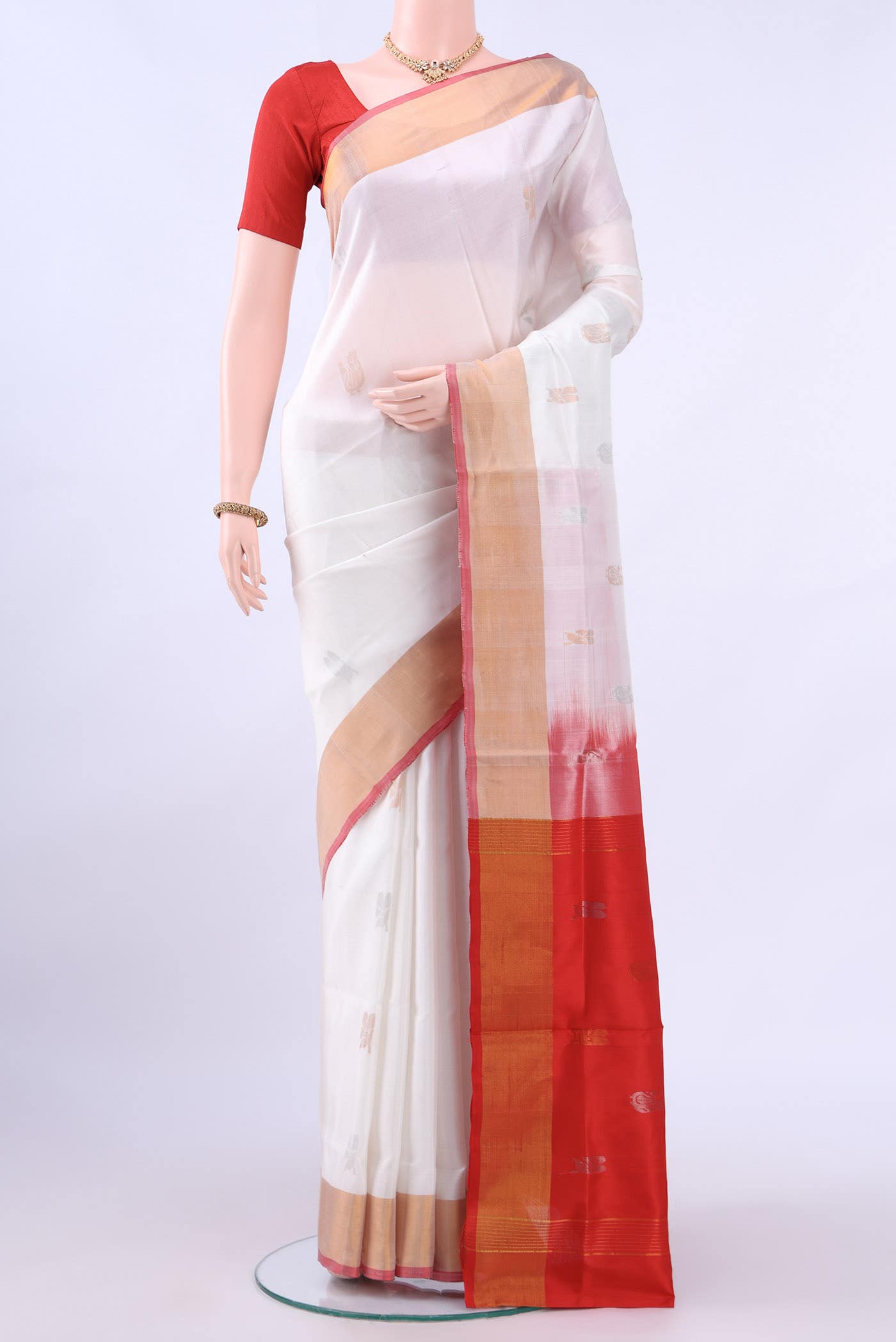White Uppada Silk Saree