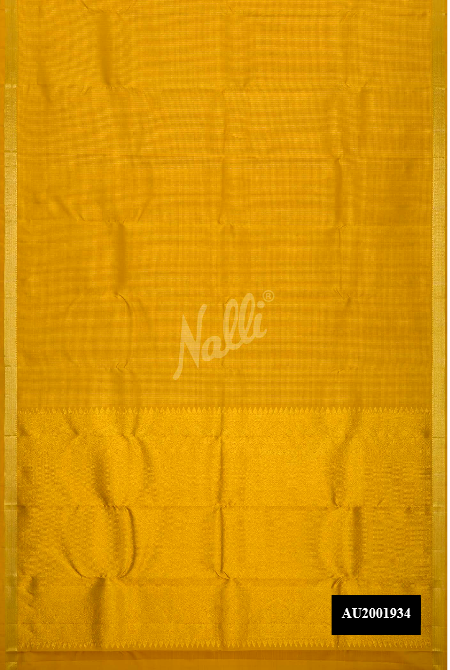 Mustard Kanchipuram Silk Saree