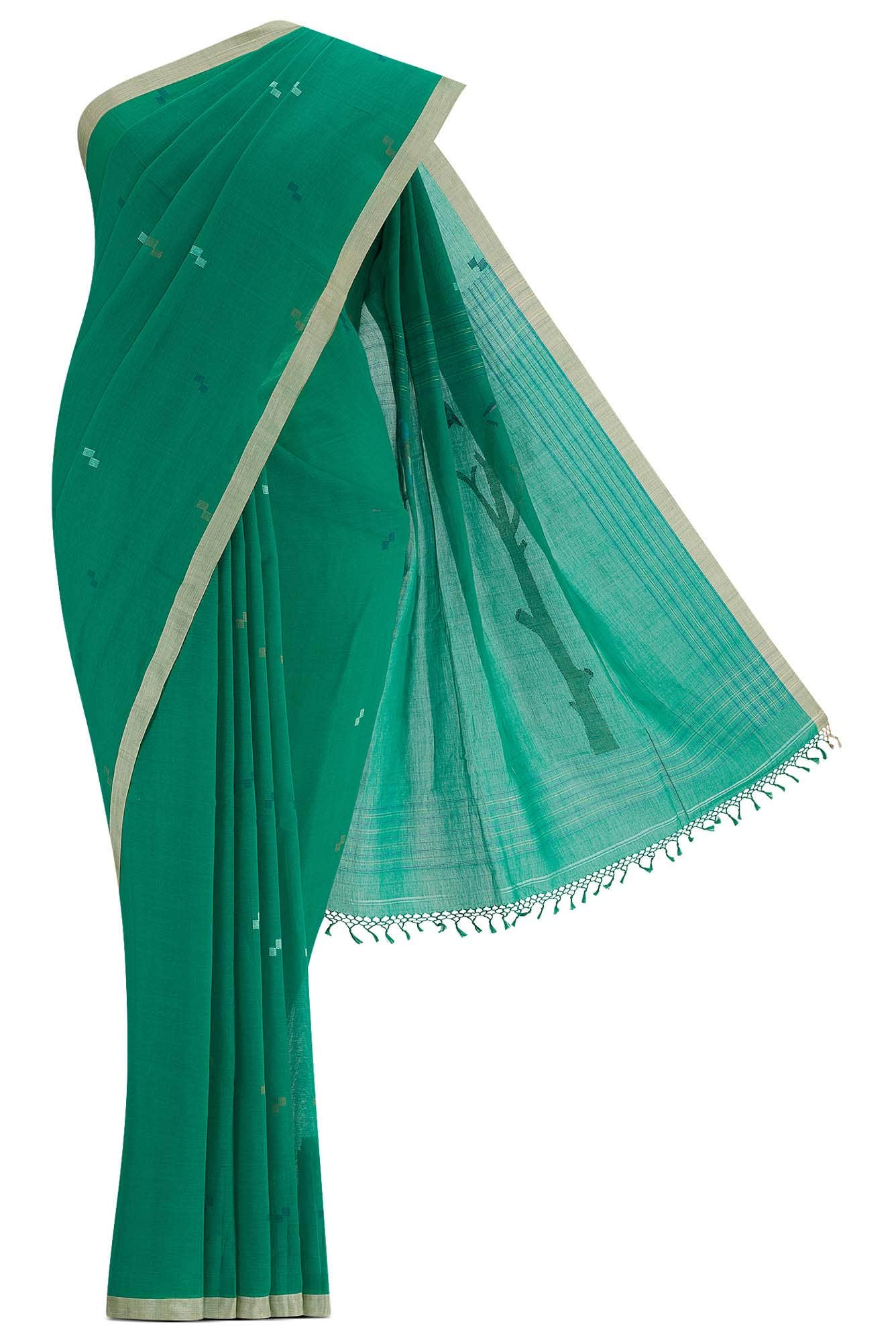 Green Bengal Cotton Saree