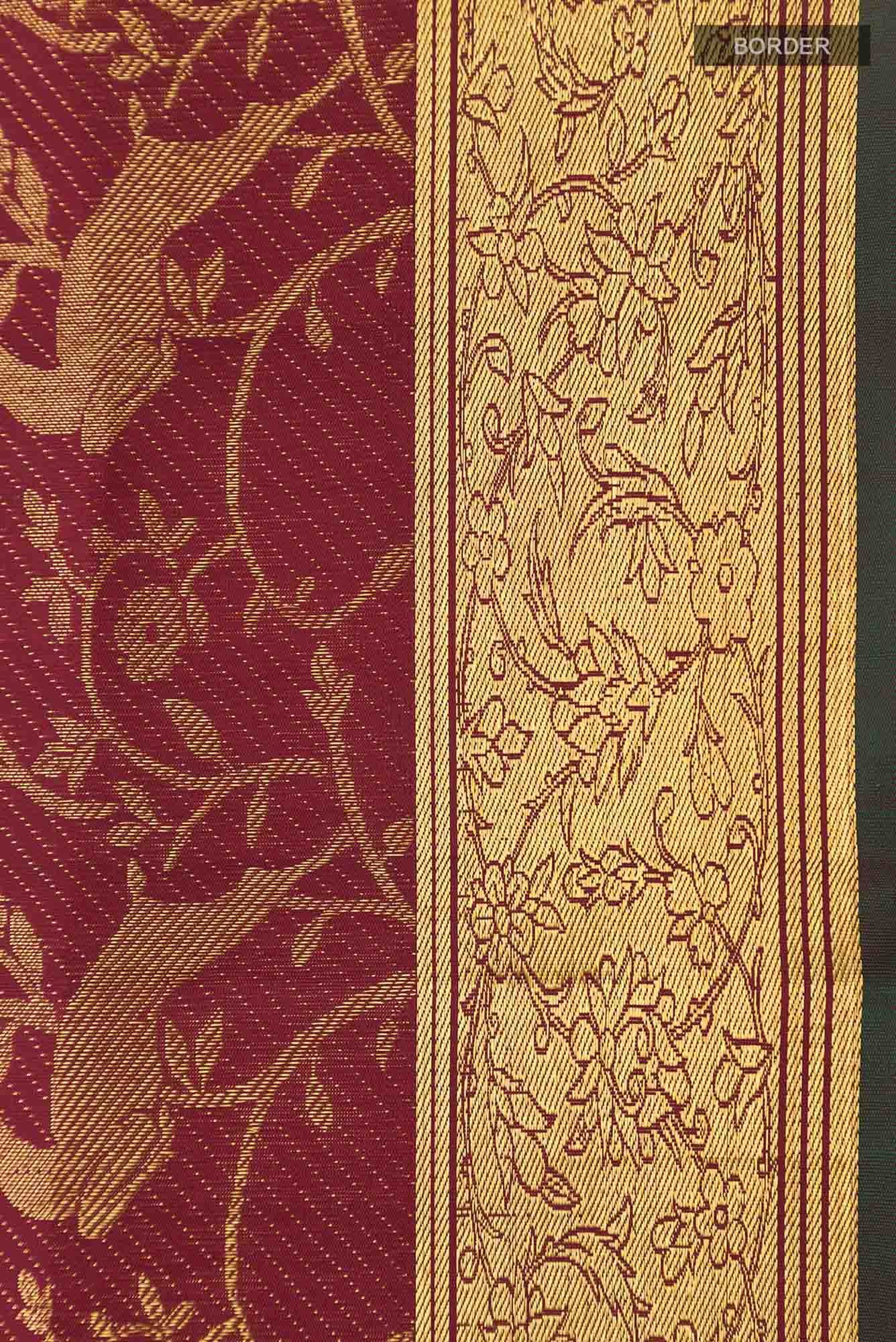 Aaditi-Maroon Kanchipuram Silk Saree
