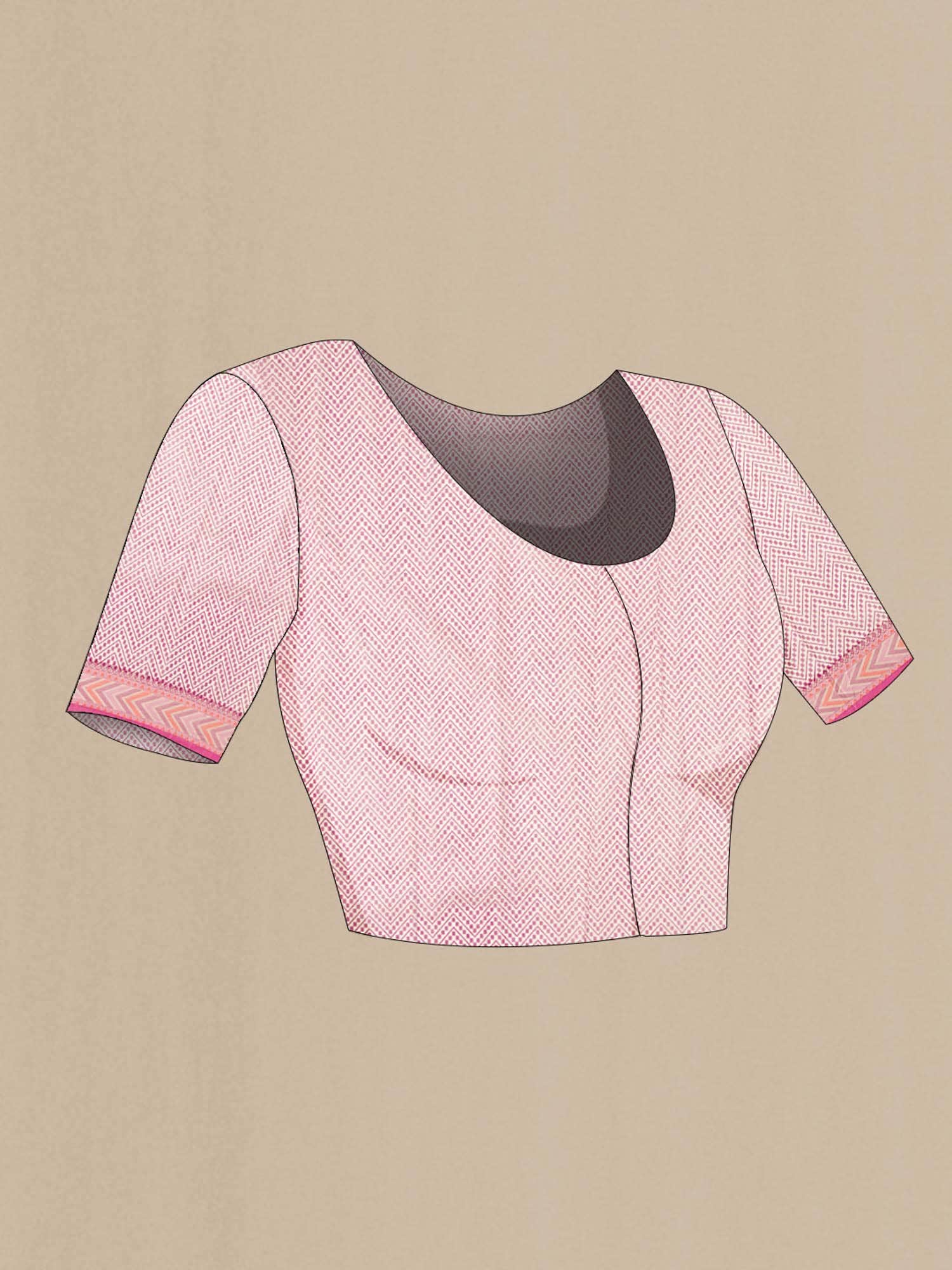 Beige Blended Kota Cotton Saree