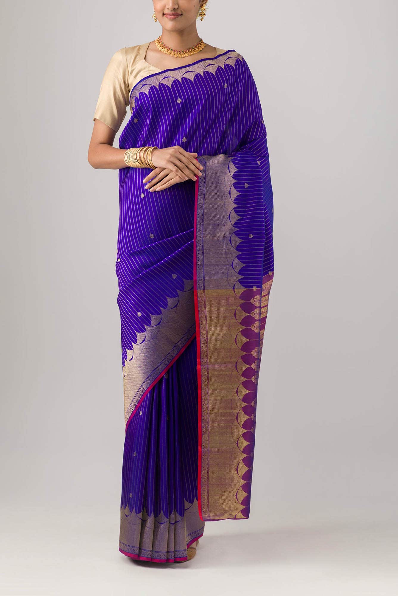 Blue Kanchipuram Silk Saree