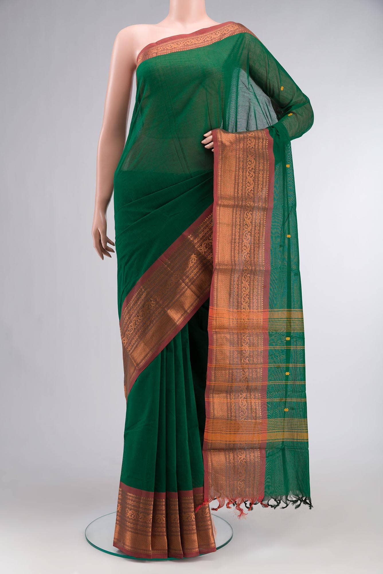 Green Chettinad Cotton Saree