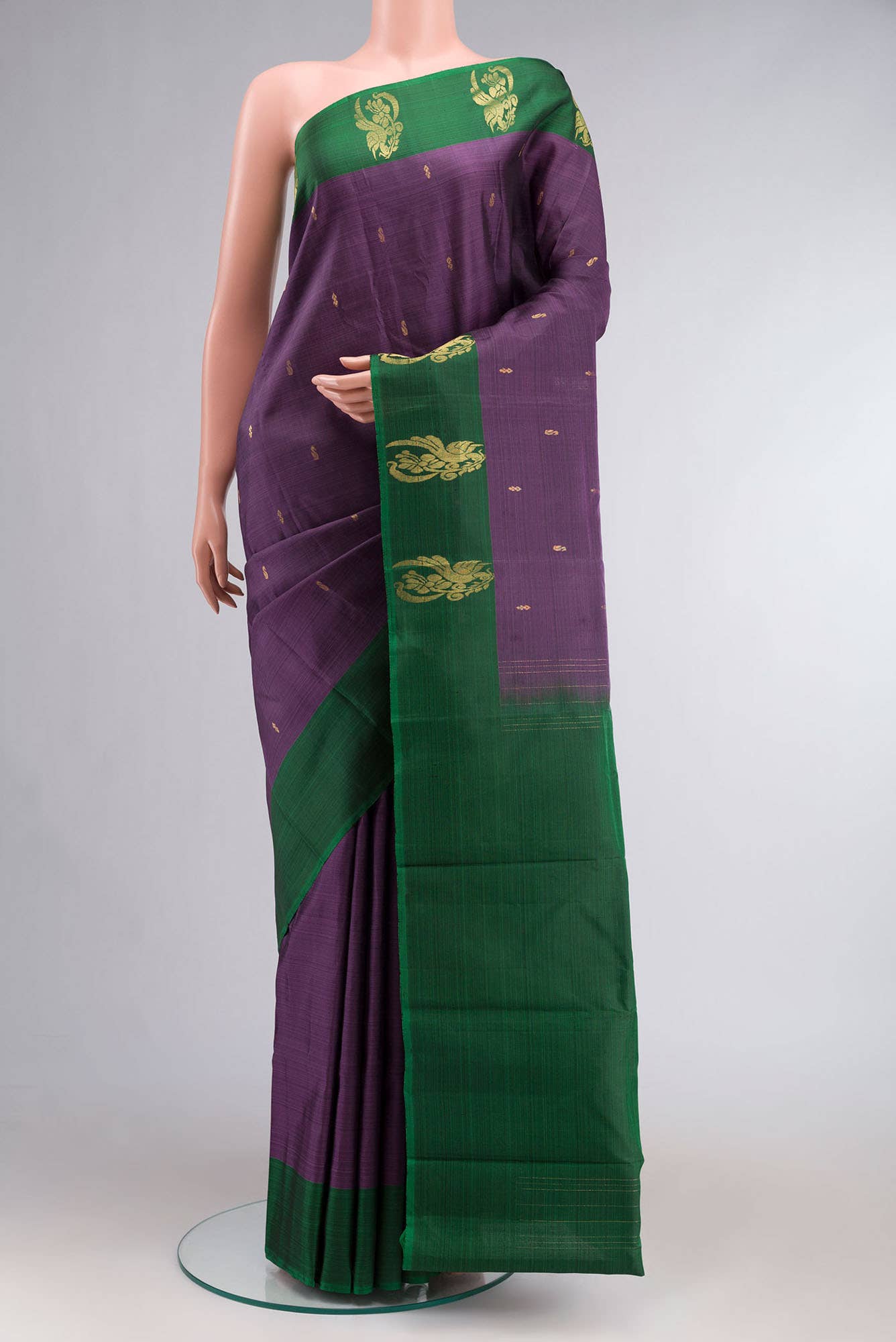 Lavender Kanchipuram Silk Saree