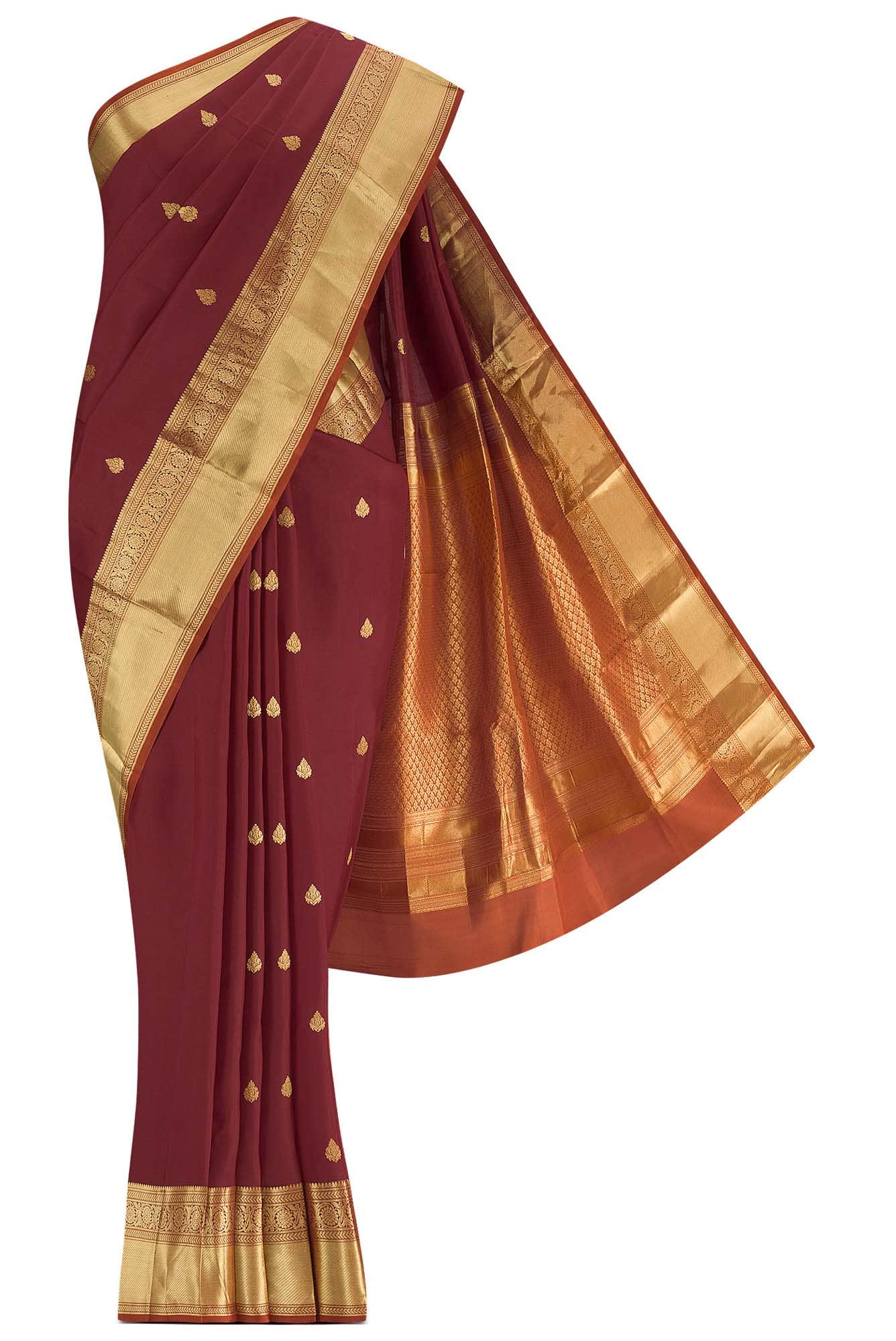 Maroon Bangalore Silk Saree