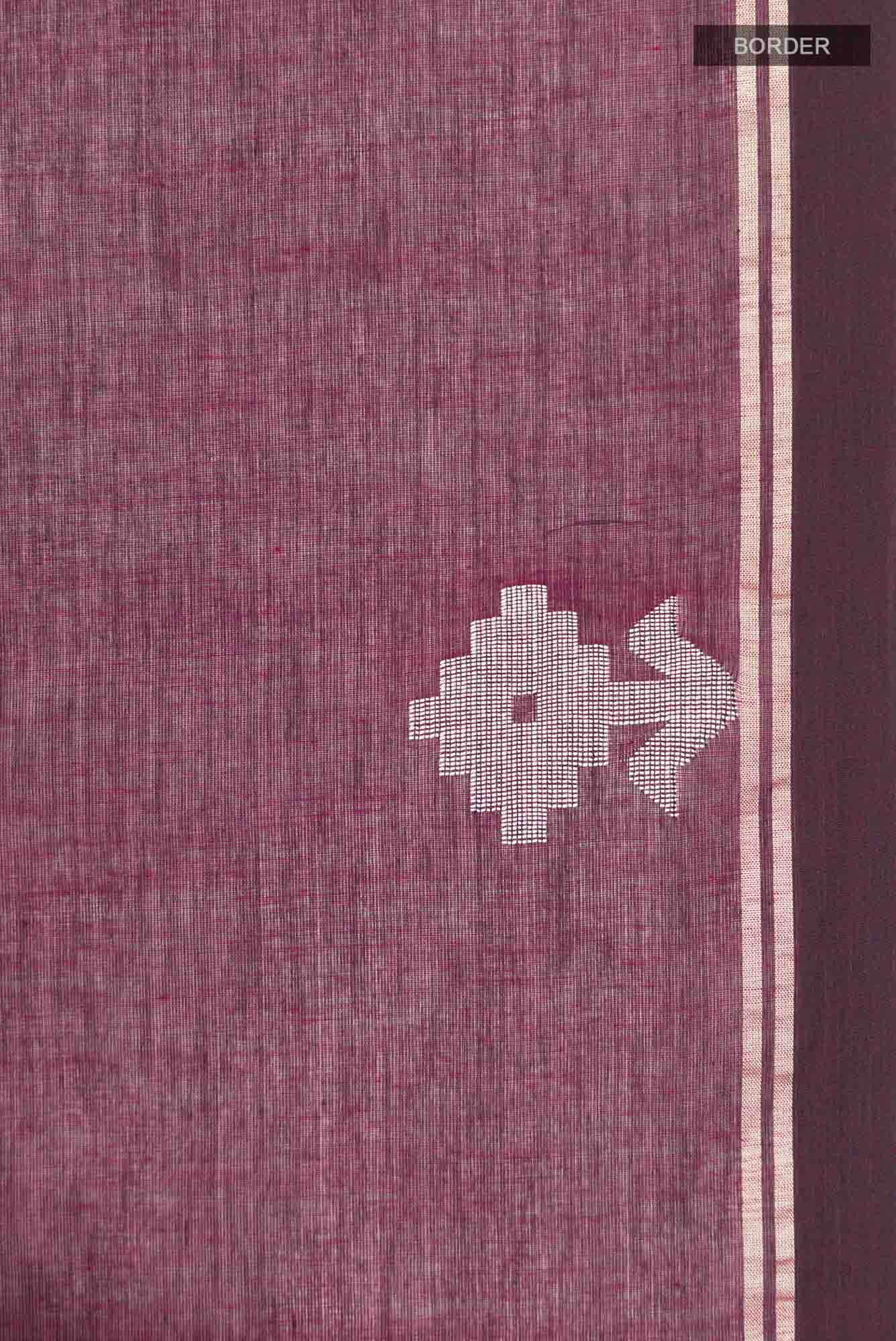 Anuradha-Maroon Bengal Cotton Saree