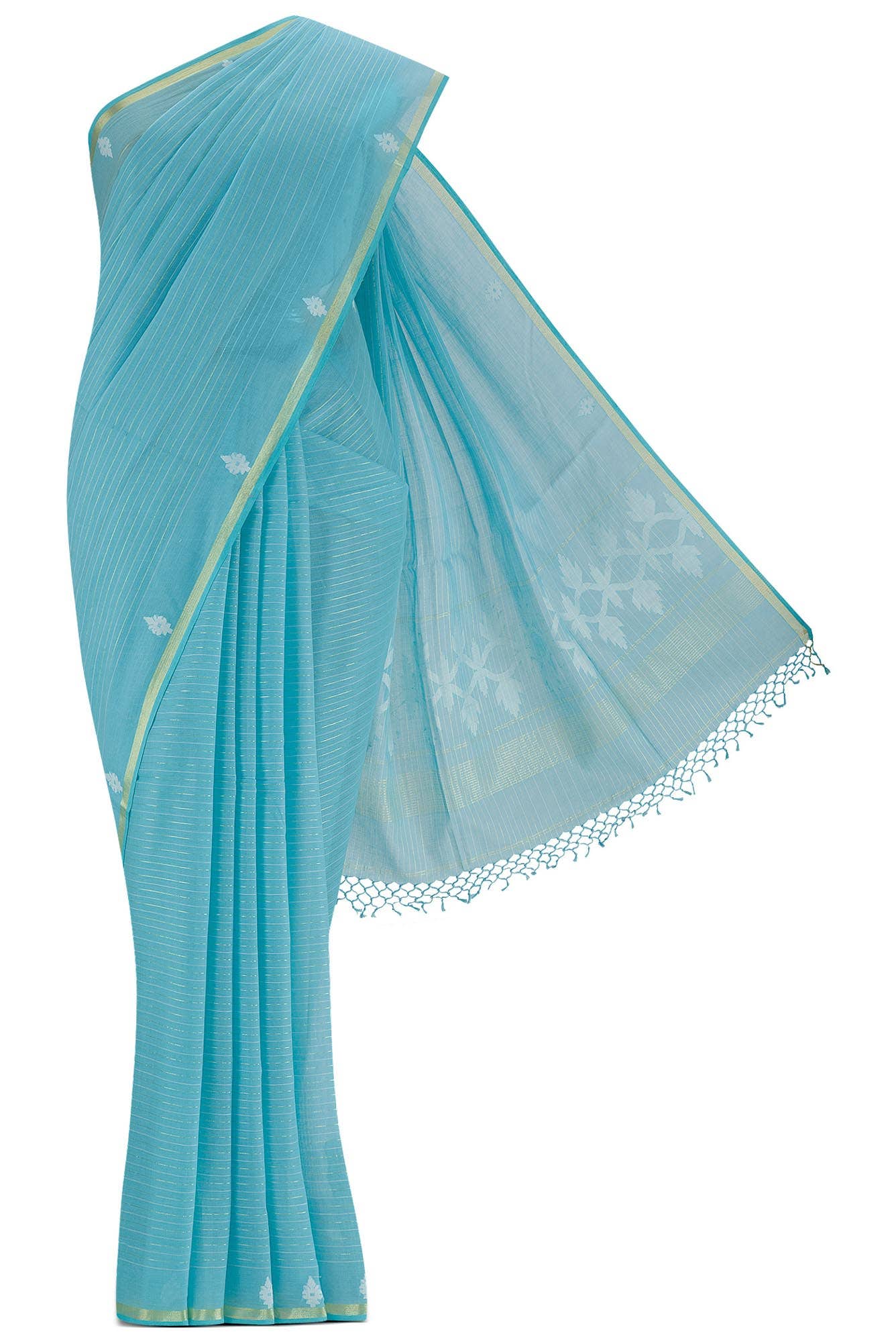 Haimanti-Light Blue Bengal Cotton Saree