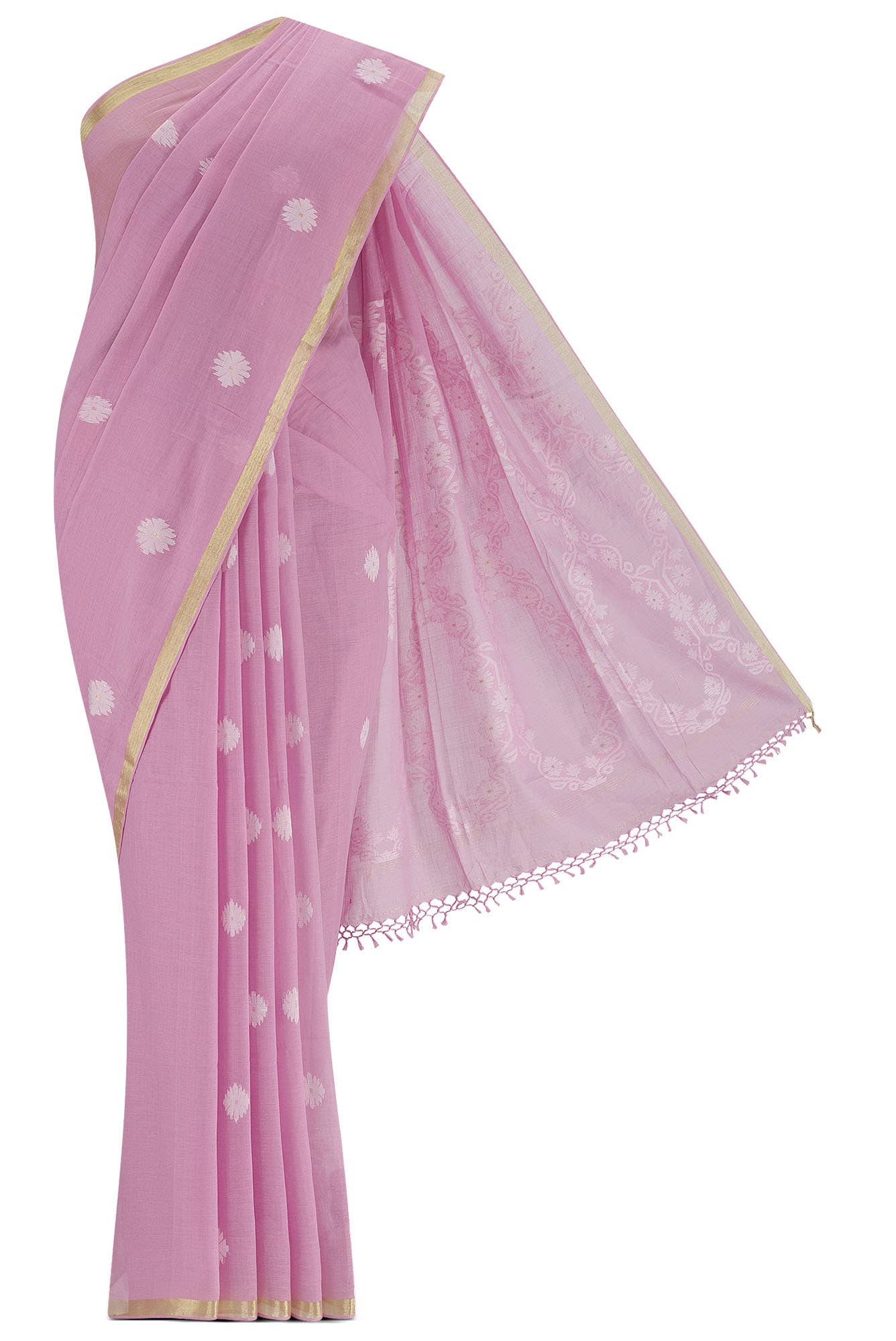 Aaheli-Pink Bengal Cotton Saree