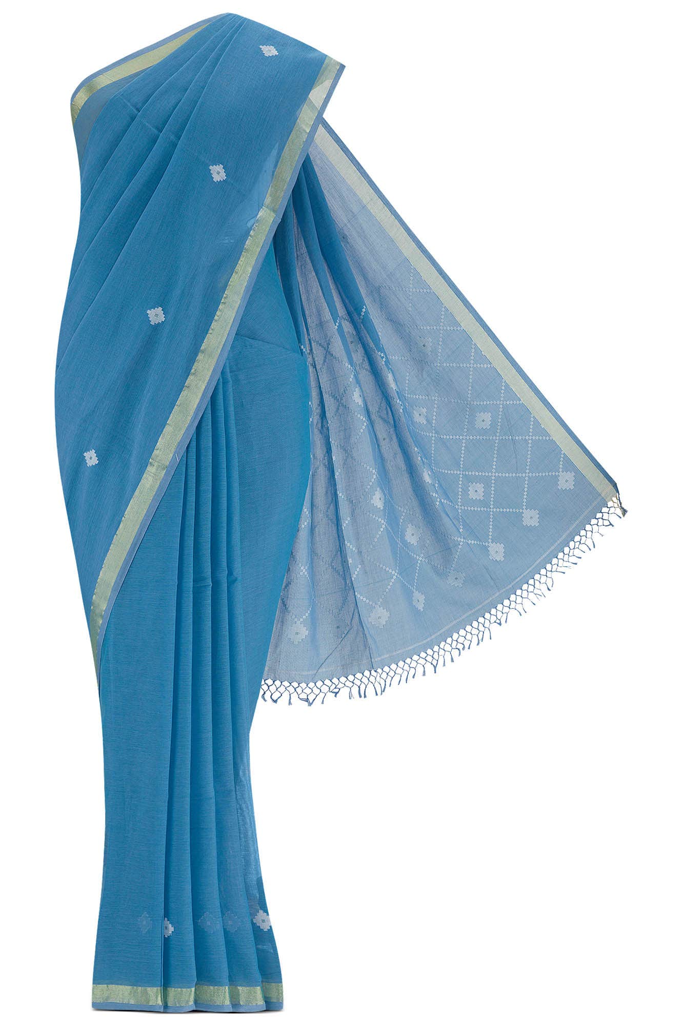 Suchitra-Blue Bengal Cotton Saree
