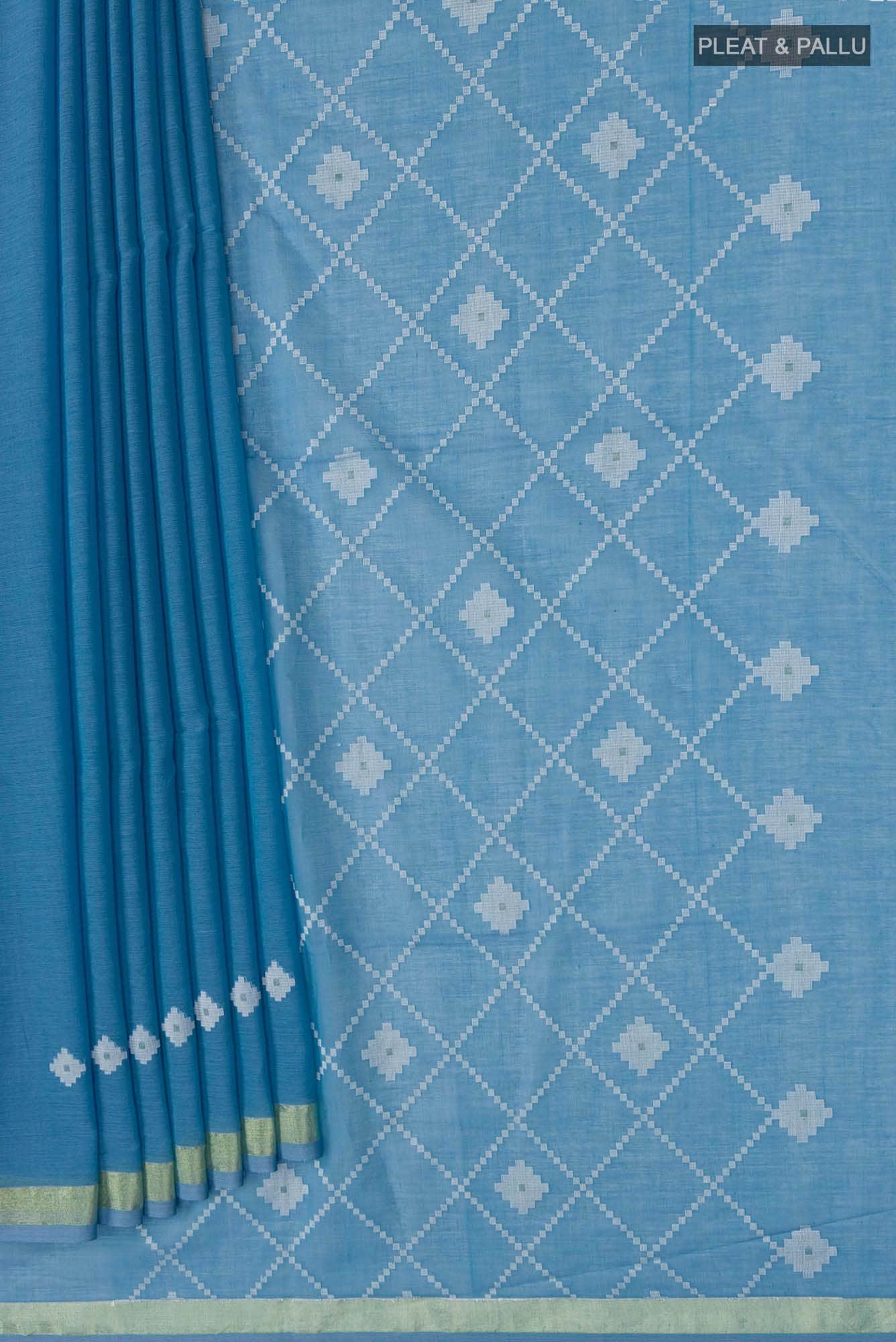 Suchitra-Blue Bengal Cotton Saree
