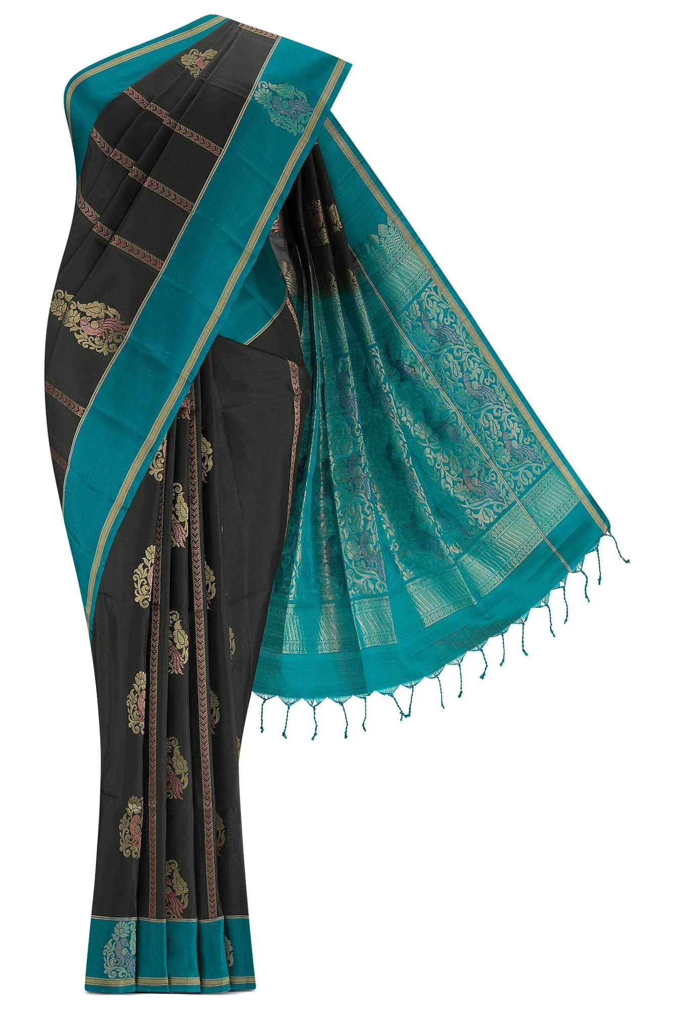 Black Soft Silk Saree