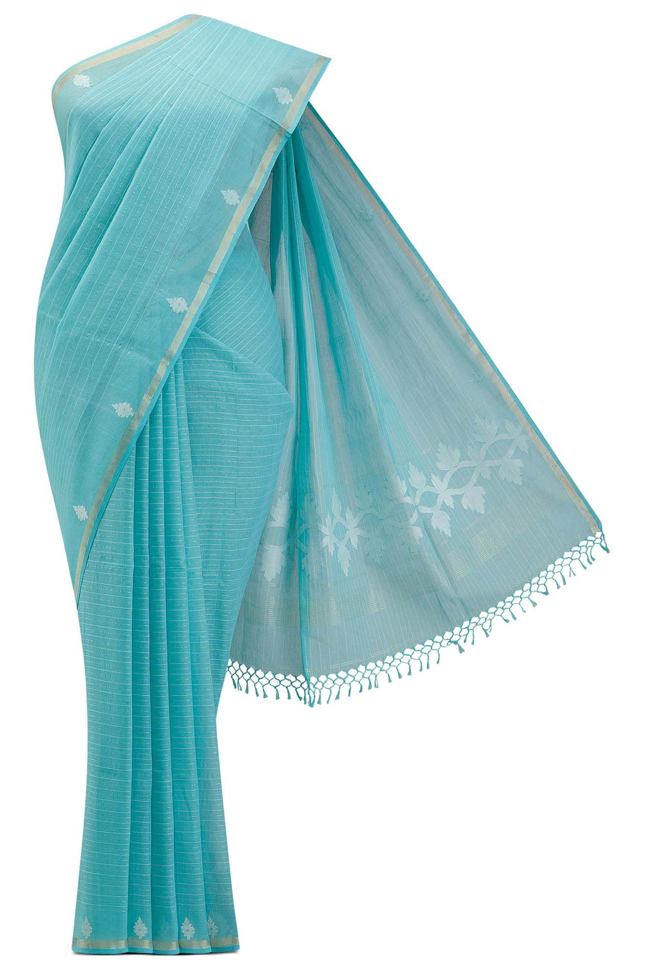 Haimanti-Blue Bengal Cotton Saree