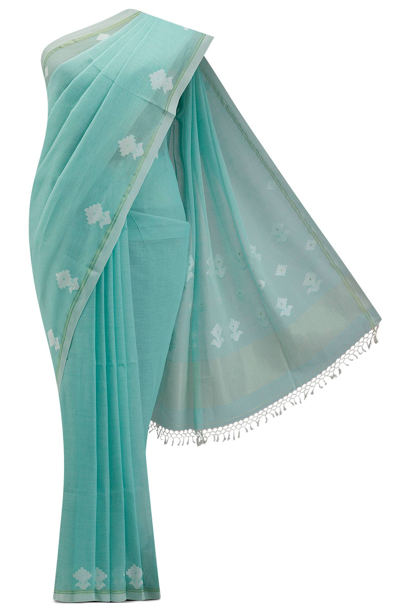 Anuradha-Sea Green Bengal Cotton Saree
