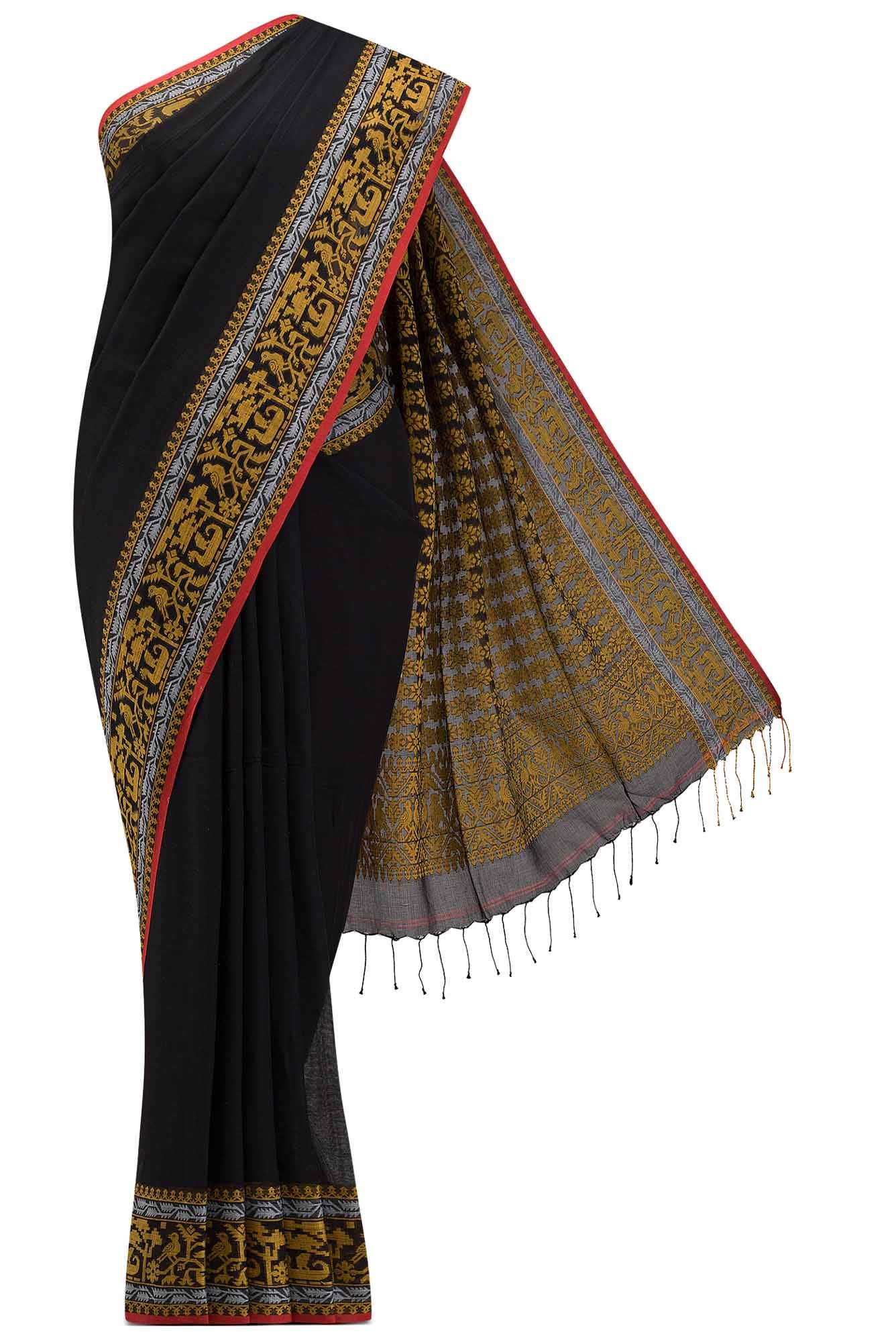 Priyambada-Black Bengal Cotton Saree