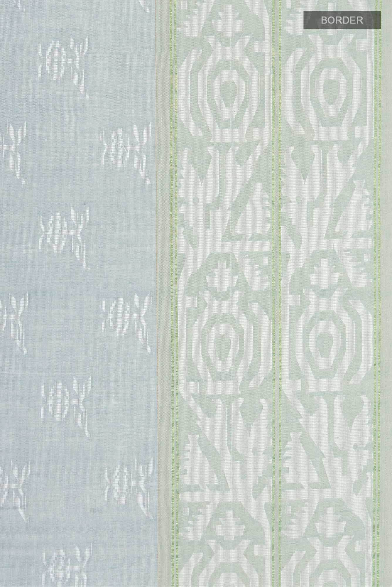 Aradhana-Grey Bengal Cotton Saree