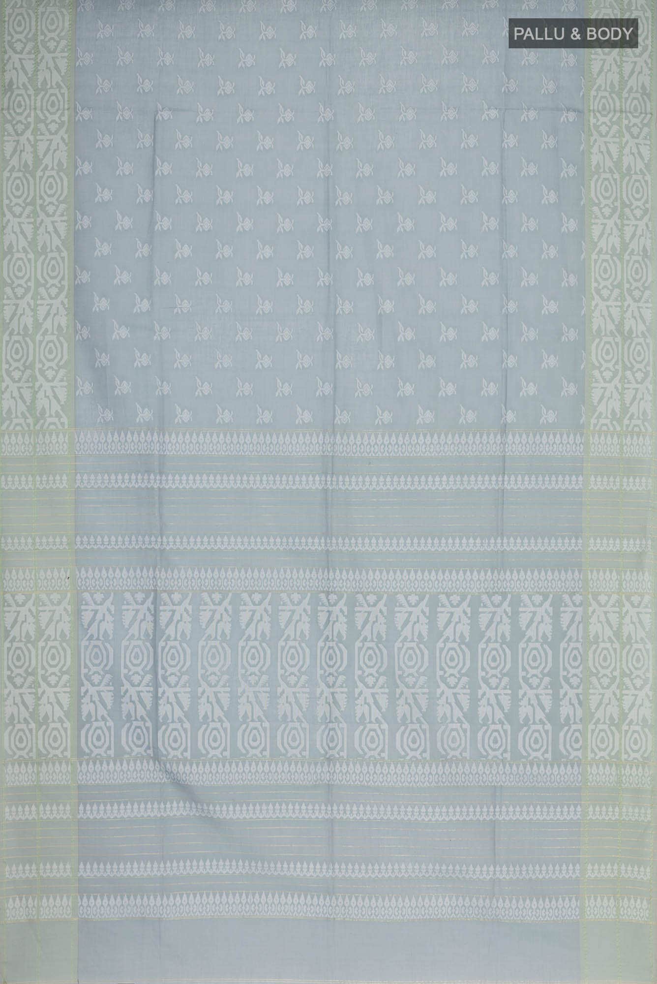 Aradhana-Grey Bengal Cotton Saree