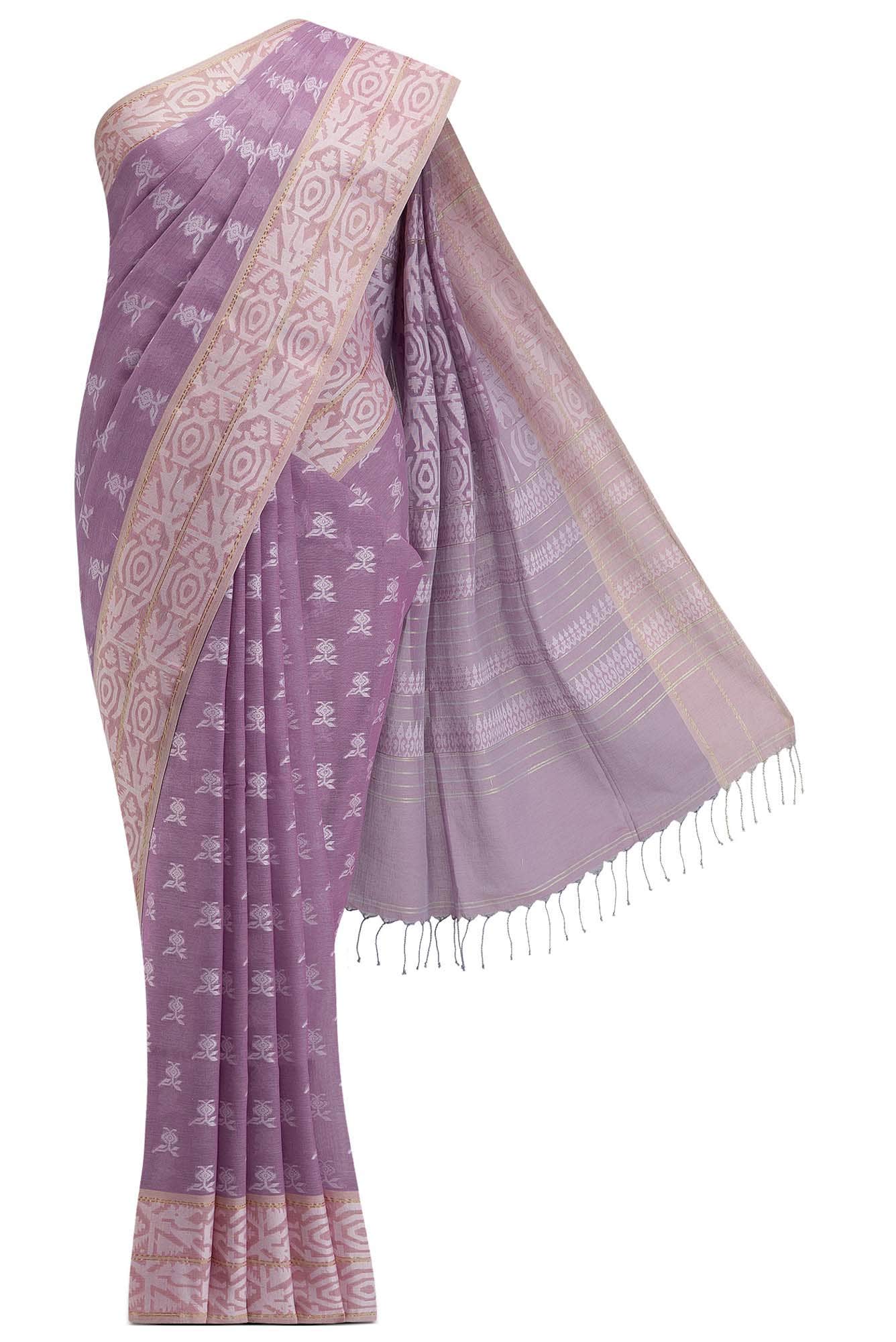 Aradhana-Purple Bengal Cotton Saree