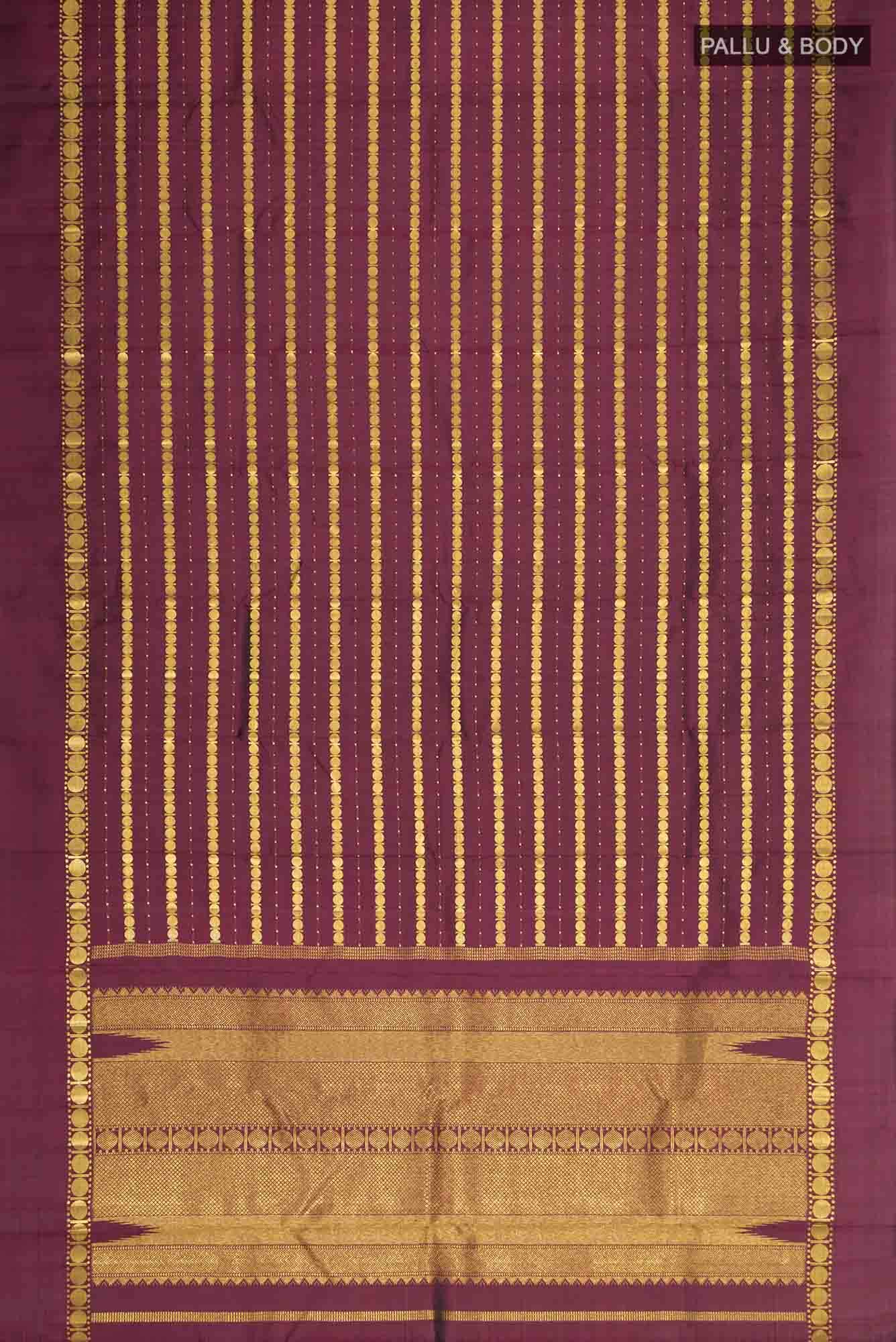 Sadhvi-Maroon Kanchipuram Silk Saree