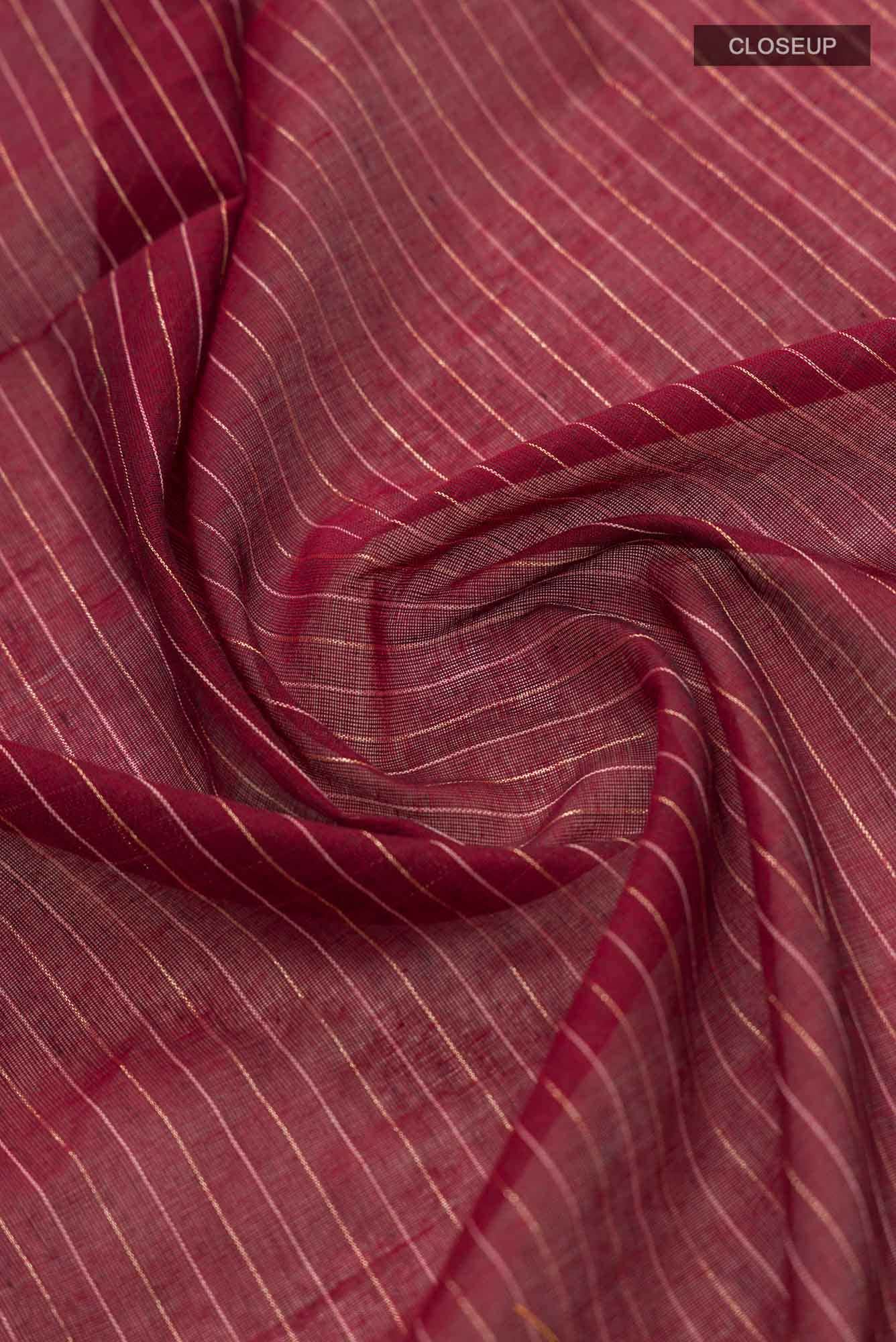 Haimanti-Maroon Bengal Cotton Saree