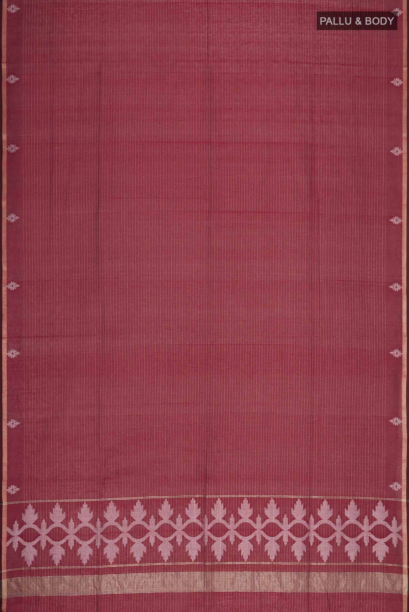 Haimanti-Maroon Bengal Cotton Saree