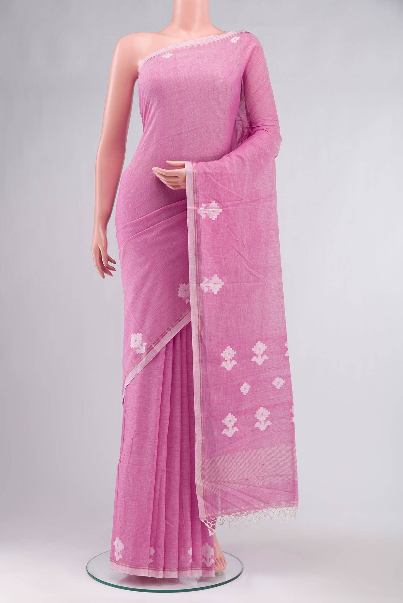 Anuradha-Pink Bengal Cotton saree