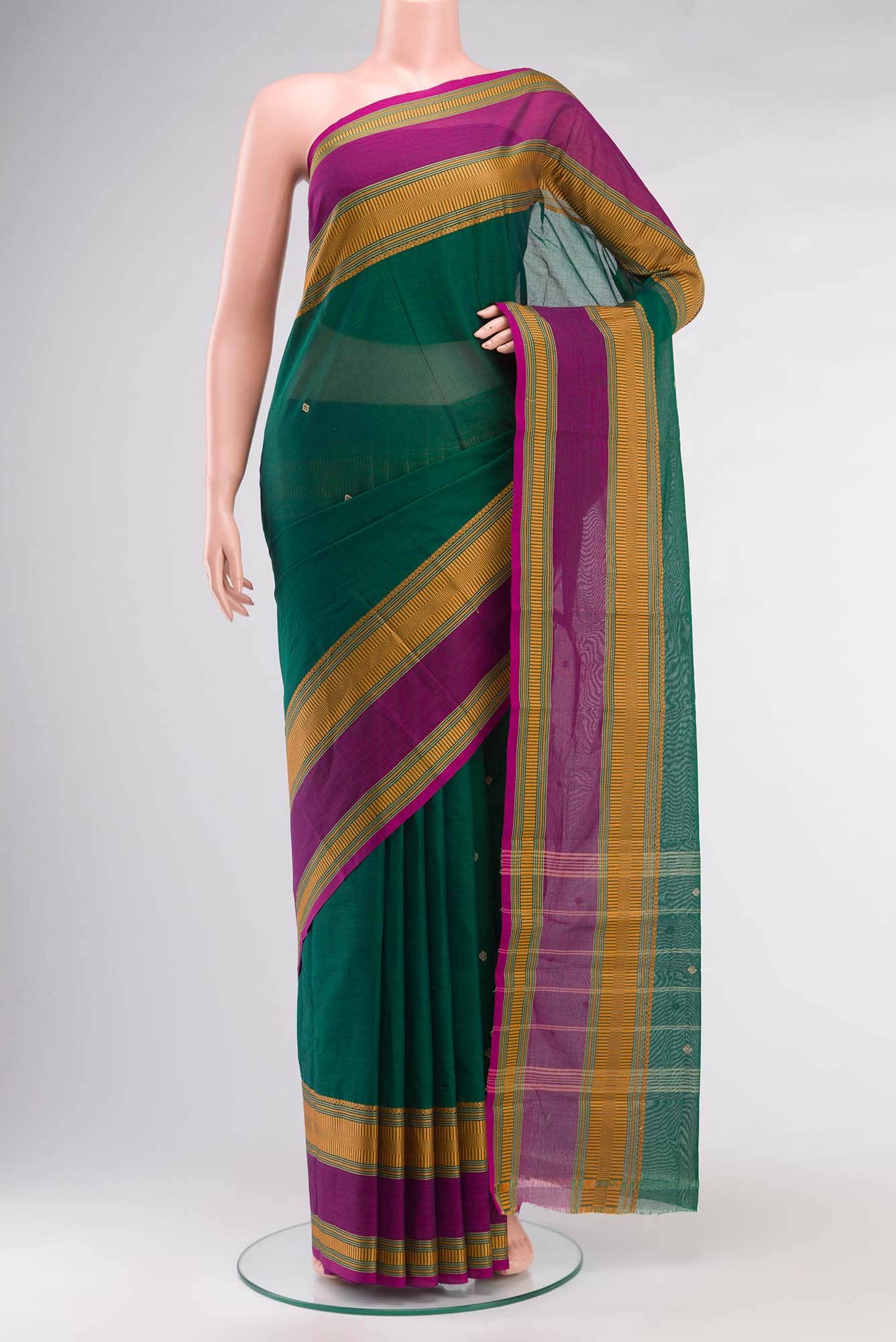 Green Kanchi Cotton Saree