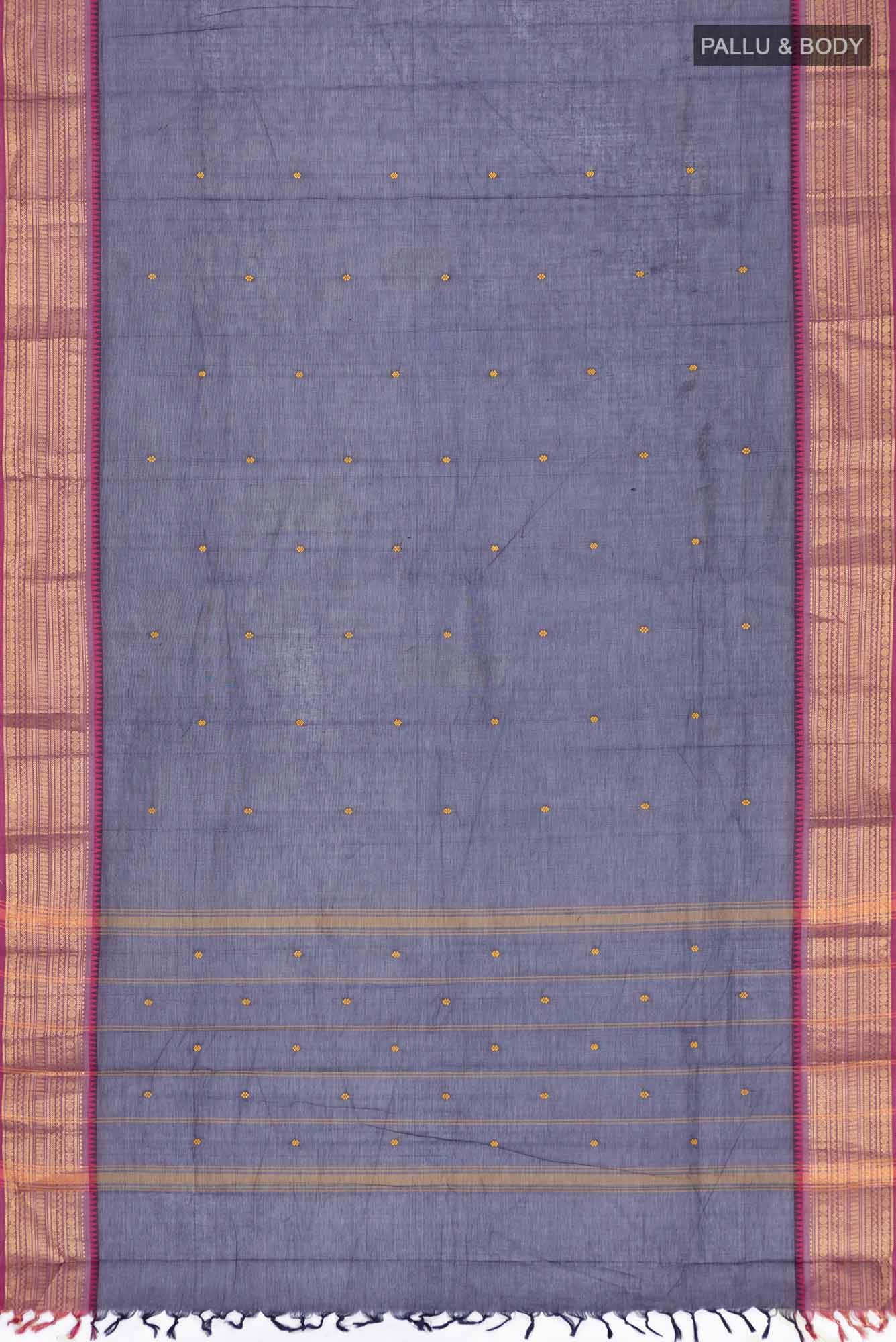 Navy Blue Kanchi Cotton Saree