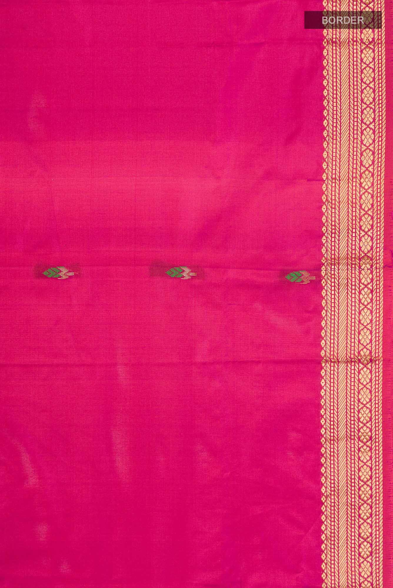 Magenta Blended Bangalore Silk Saree