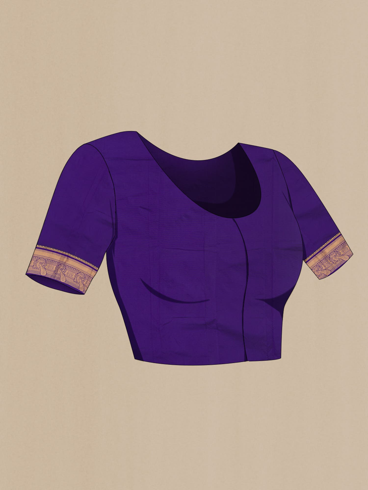Magenta Blended Bangalore Silk Saree
