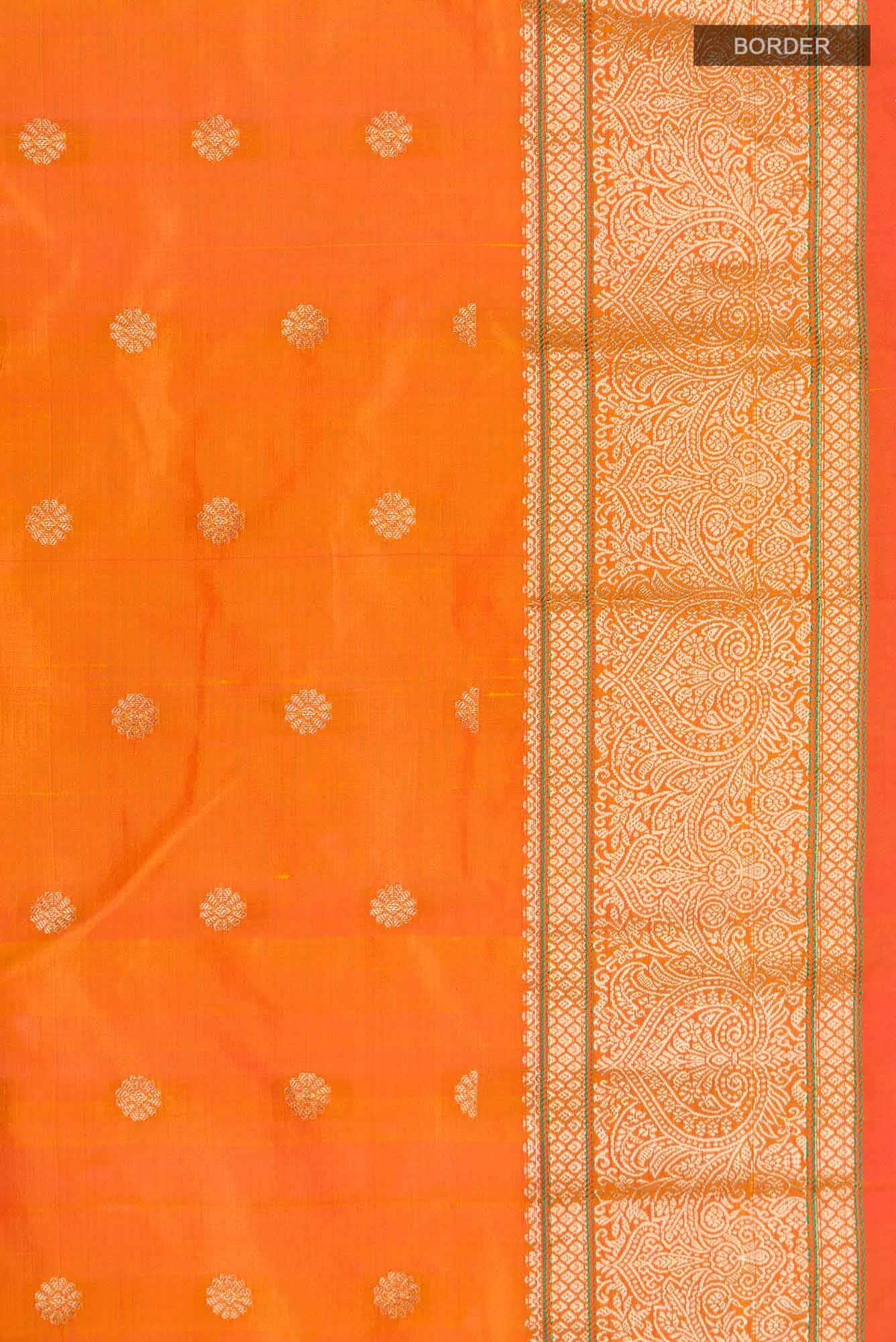 Yellow Blended Bangalore Silk Saree