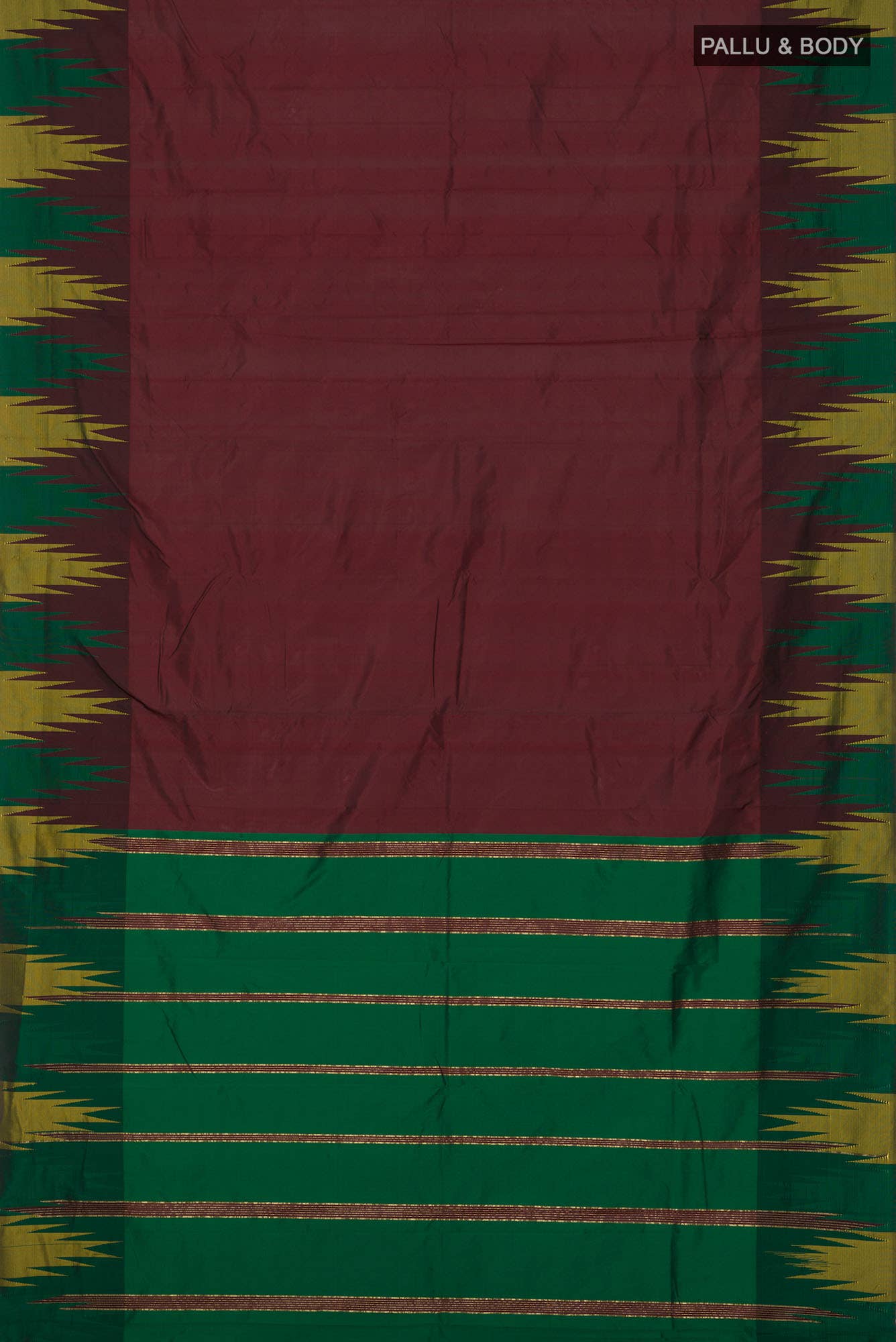 Maroon Blended Bangalore Silk Saree
