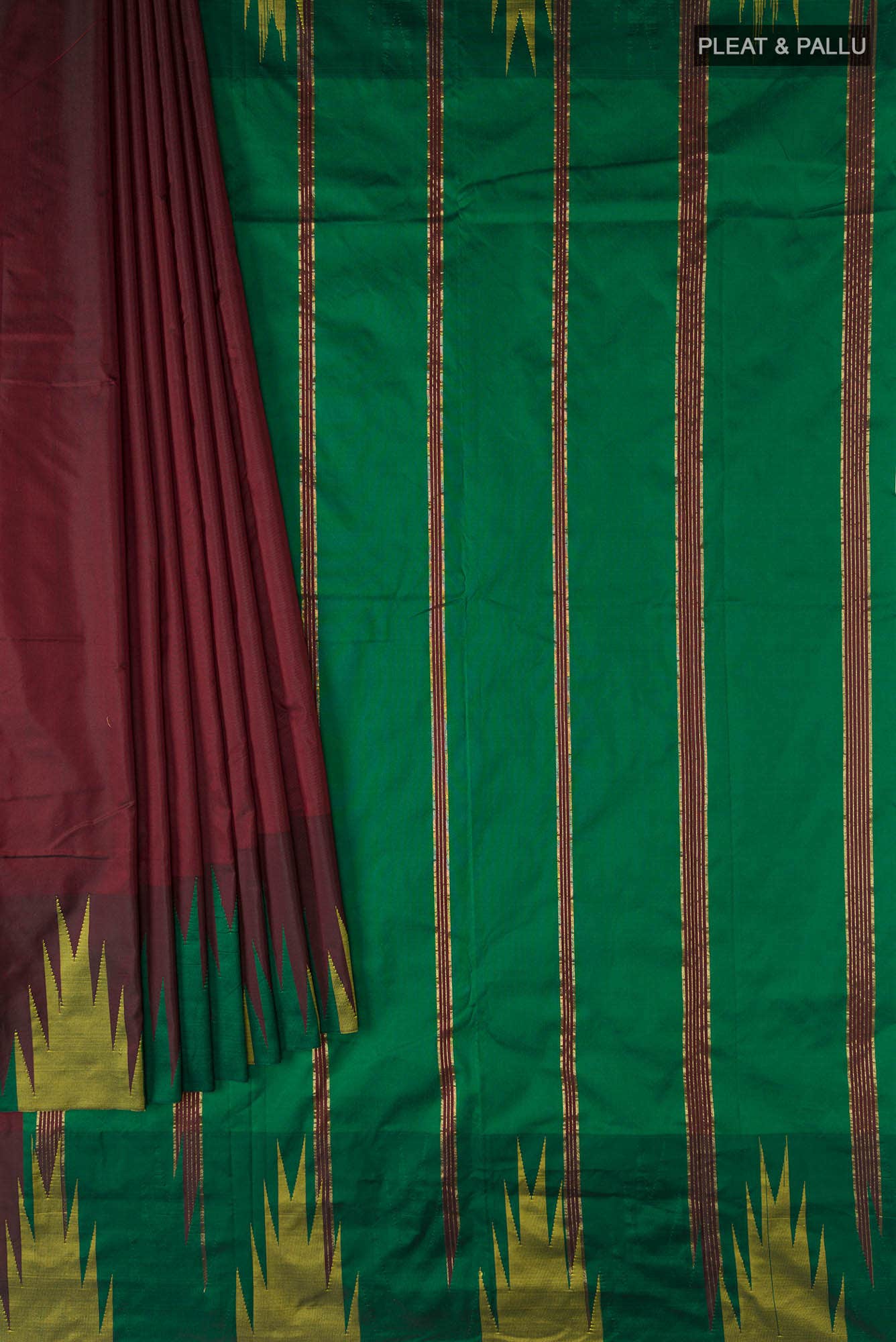 Maroon Blended Bangalore Silk Saree