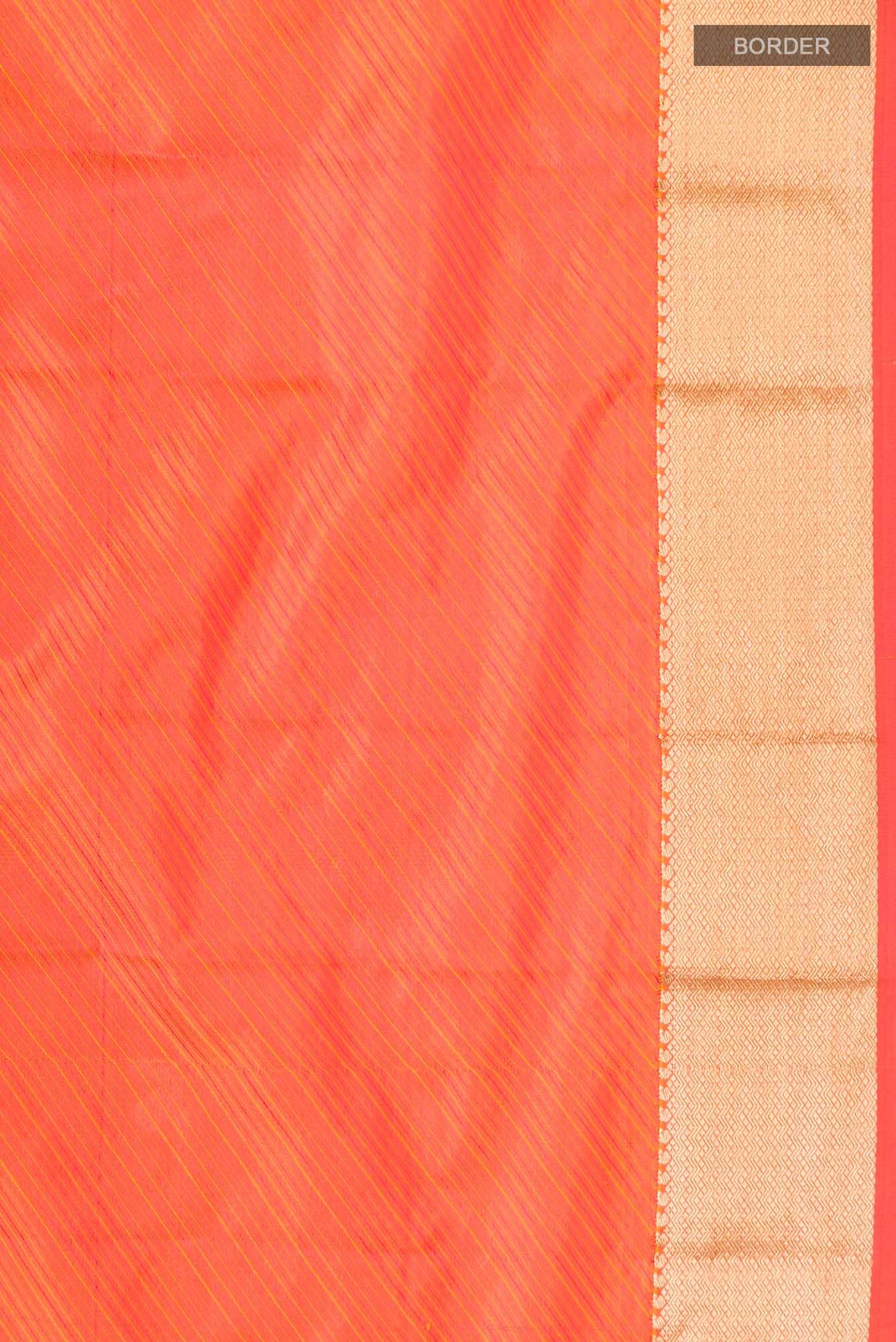Orange Blended Bangalore Silk Saree