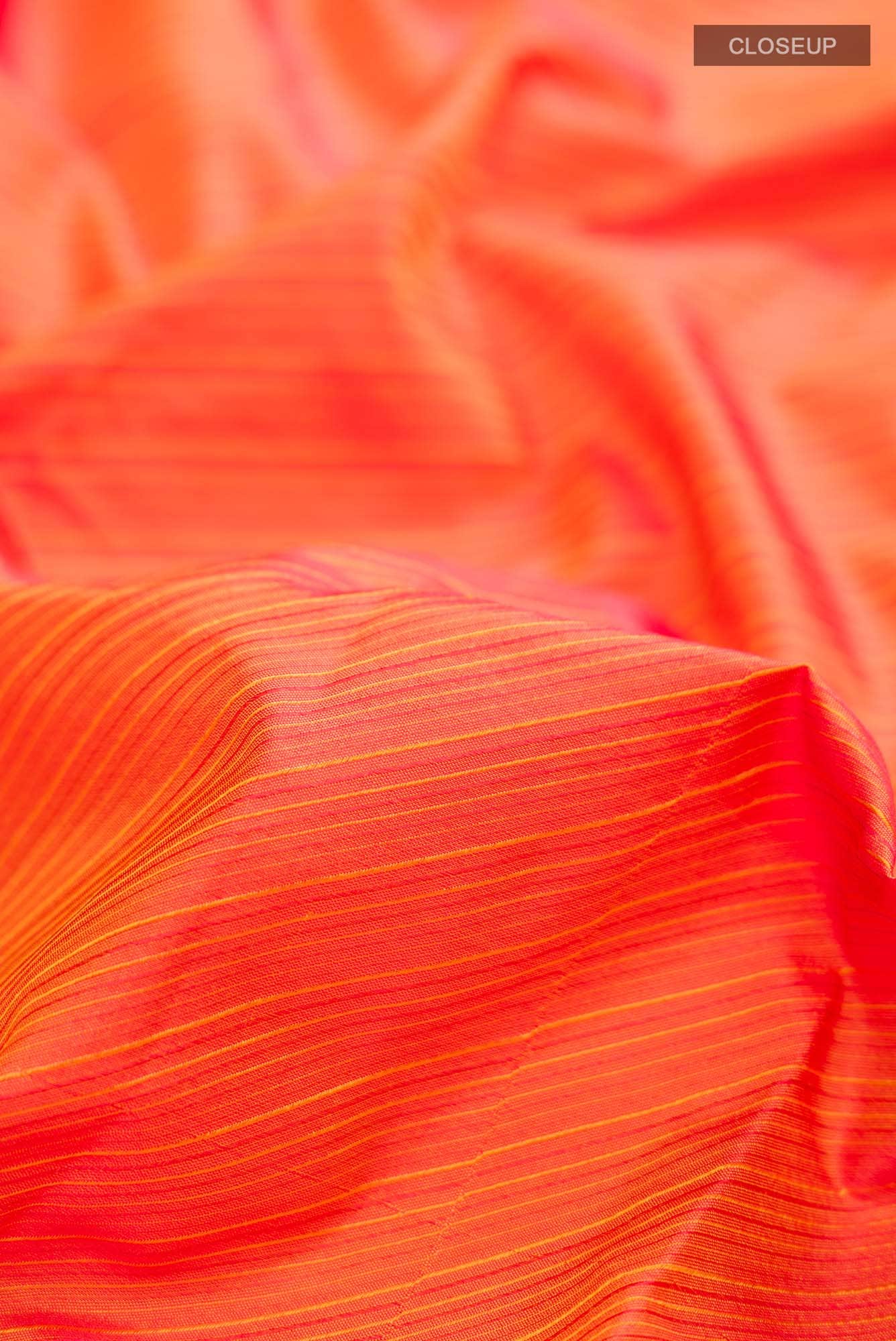 Orange Blended Bangalore Silk Saree