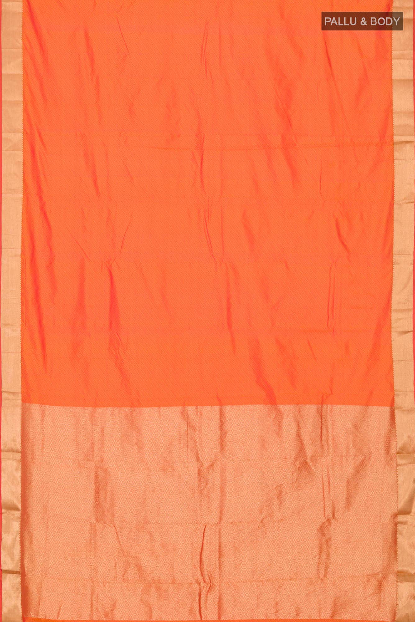 Orange Blended Bangalore Silk Saree