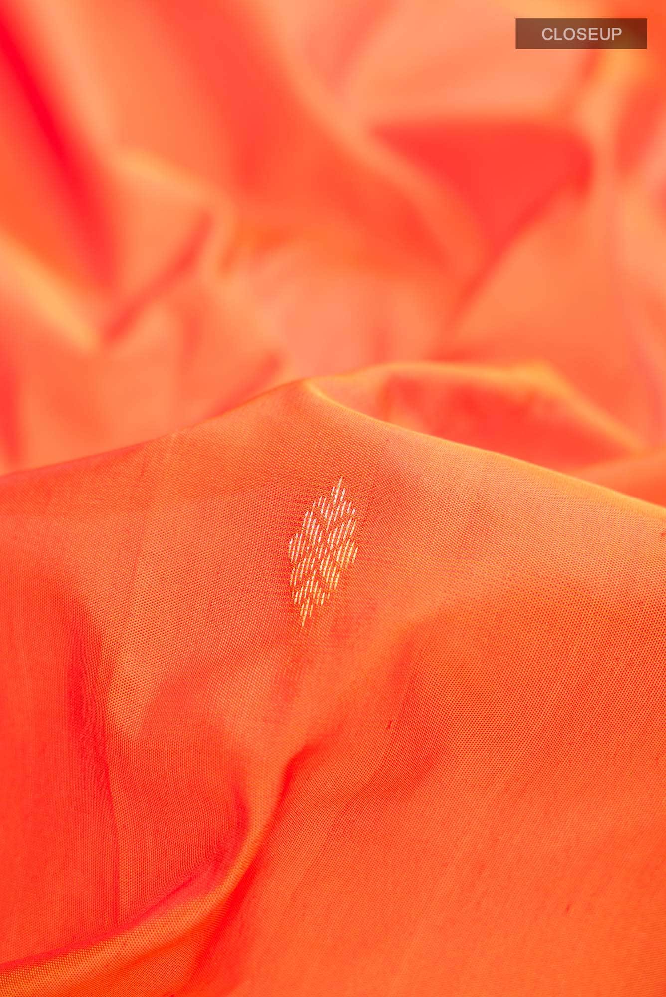 Orange Blended Bangalore Silk Saree