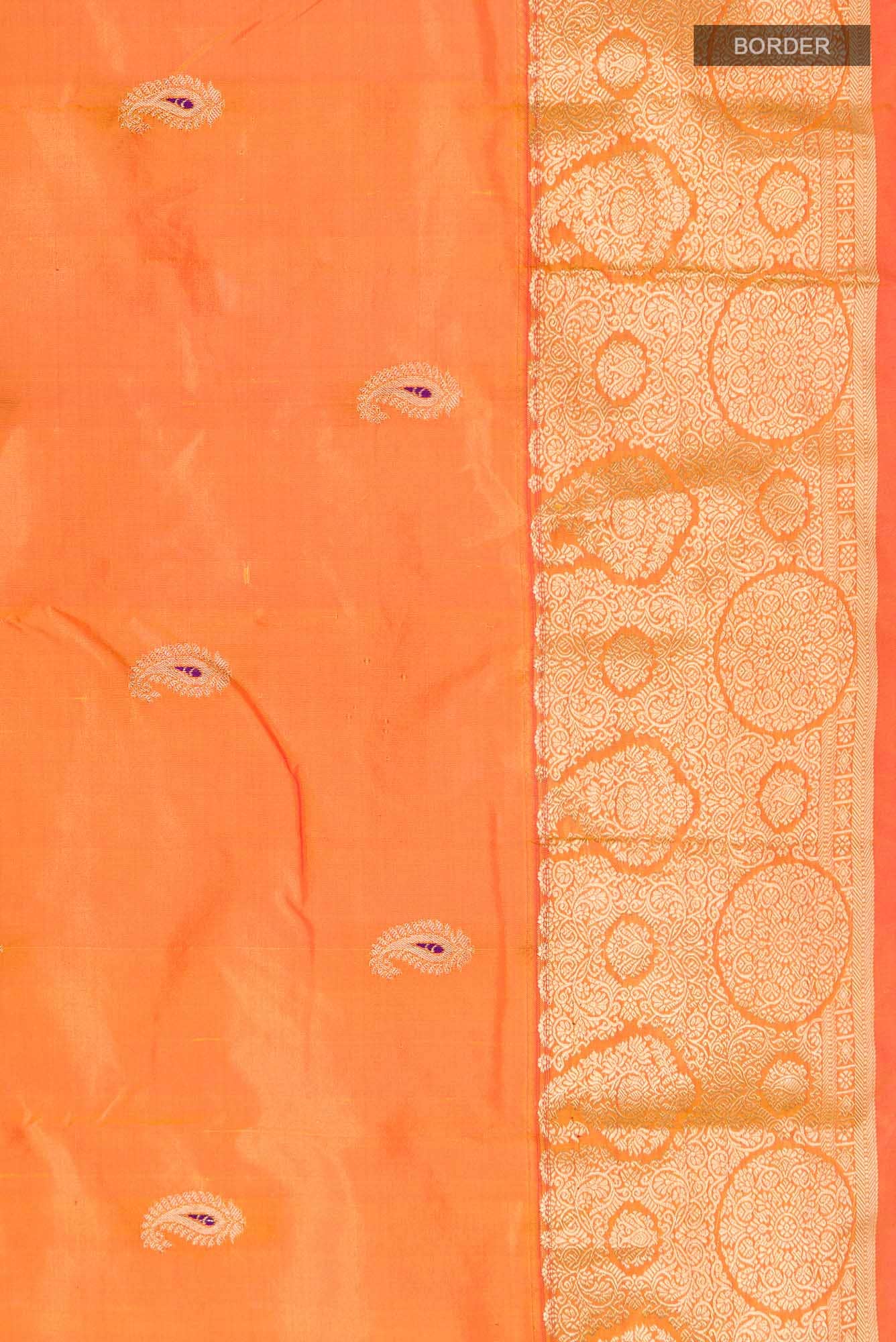 Yellow Blended Bangalore Silk Saree