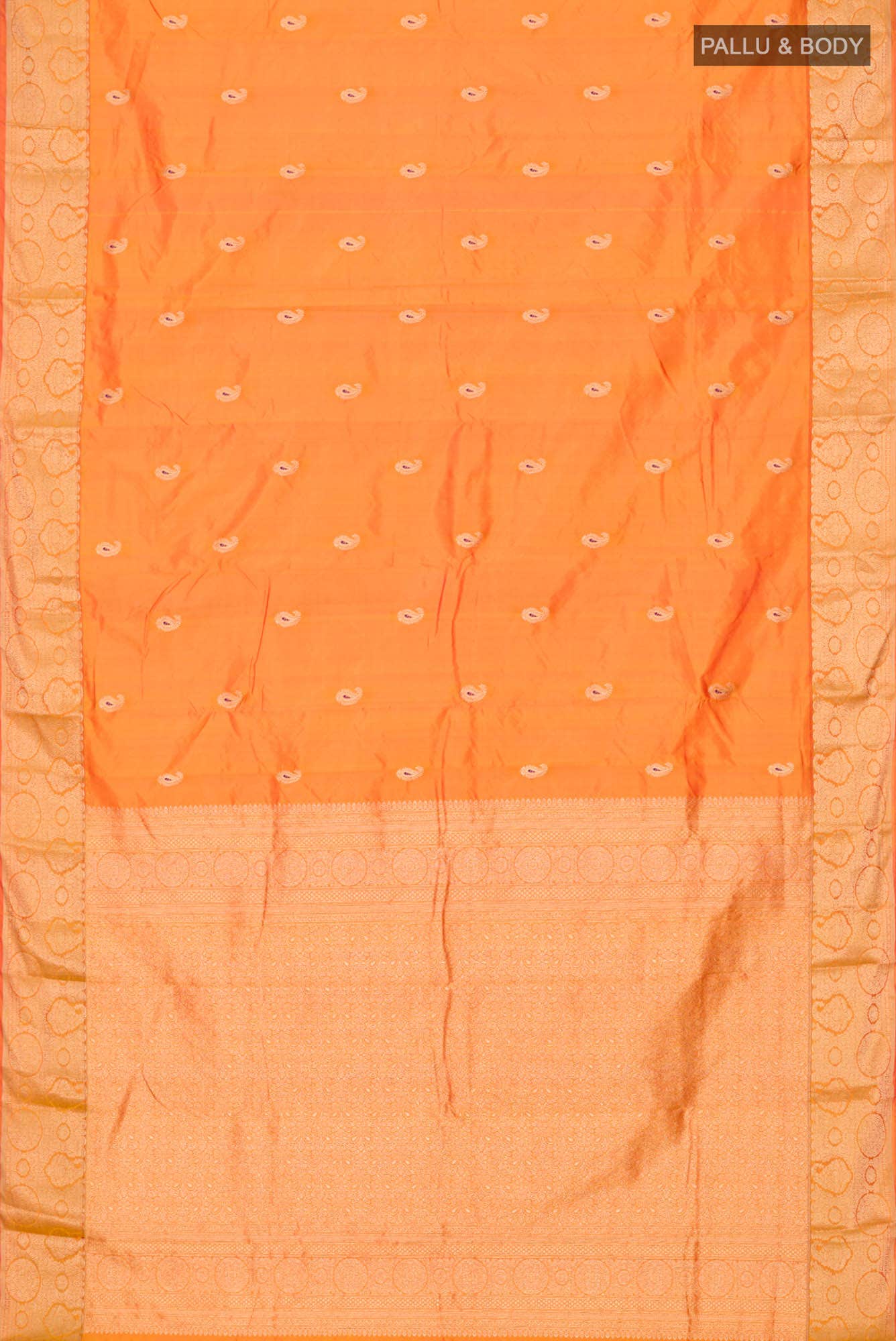 Yellow Blended Bangalore Silk Saree