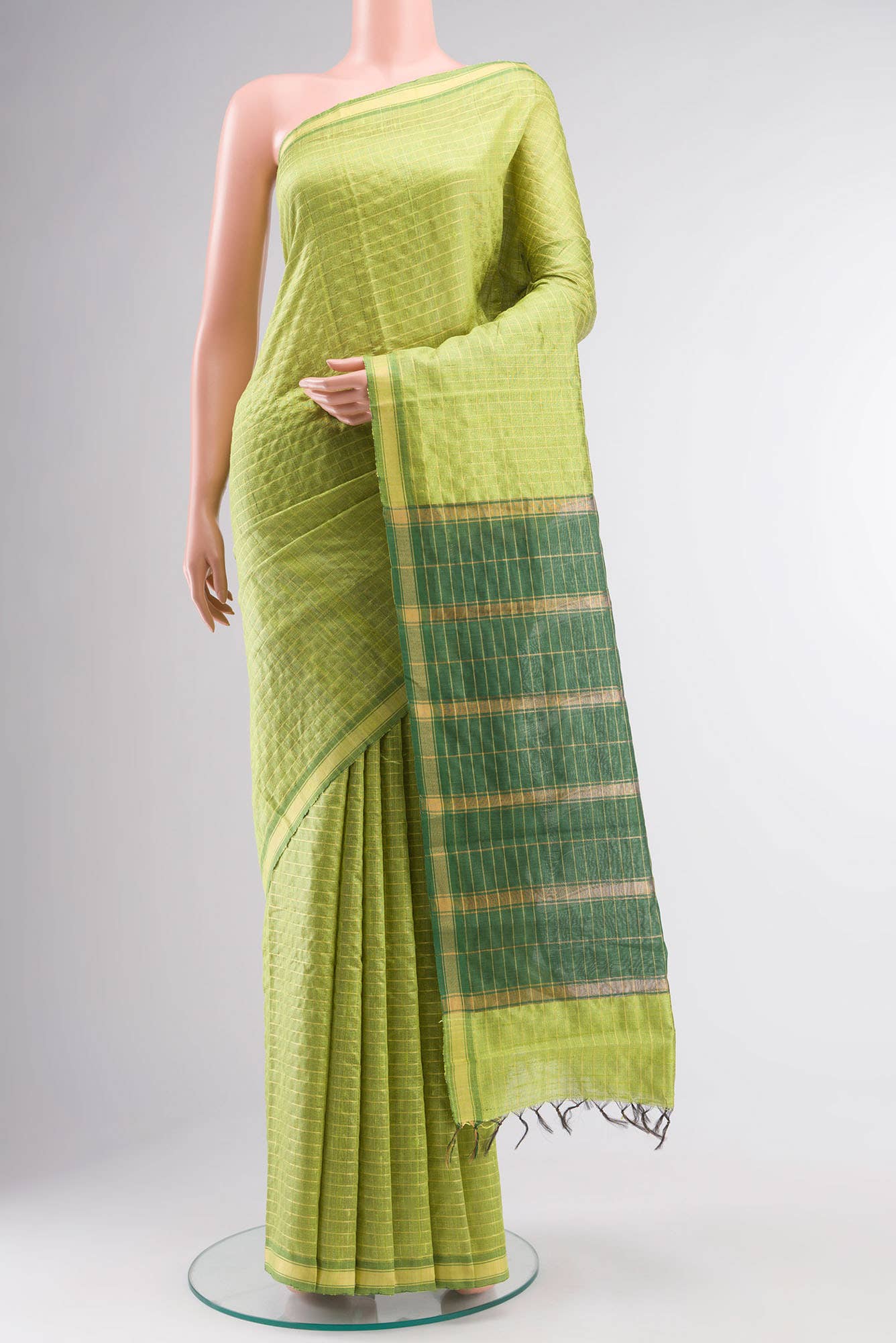 Aahana-Light Green Bhagalpuri Tussar Silk Saree