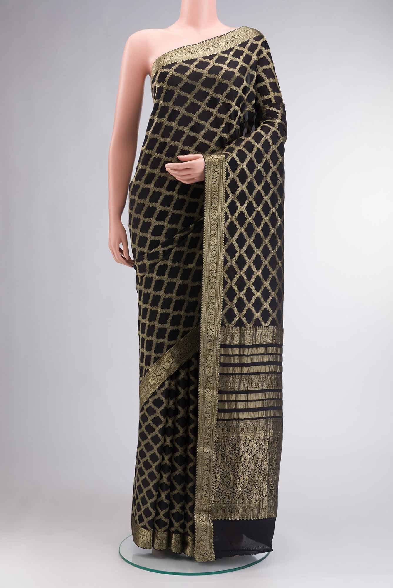 Black Georgette Saree