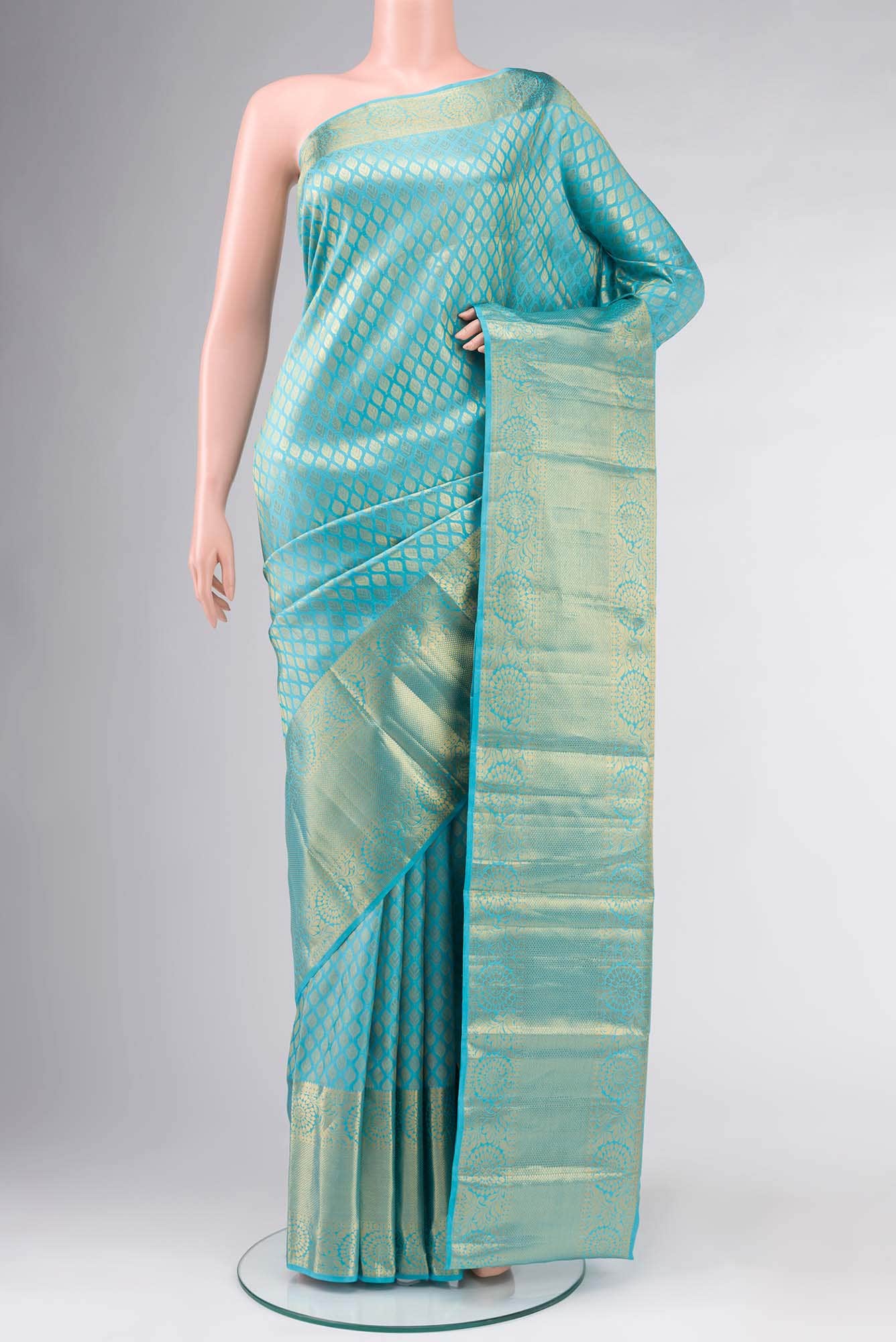 Blue Kanchipuram Silk Saree